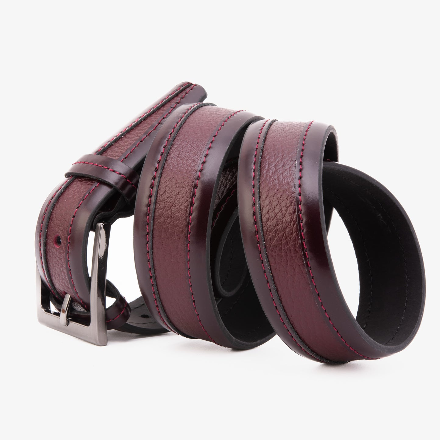 The Everest & Rockwell BurgundyLeather Belt