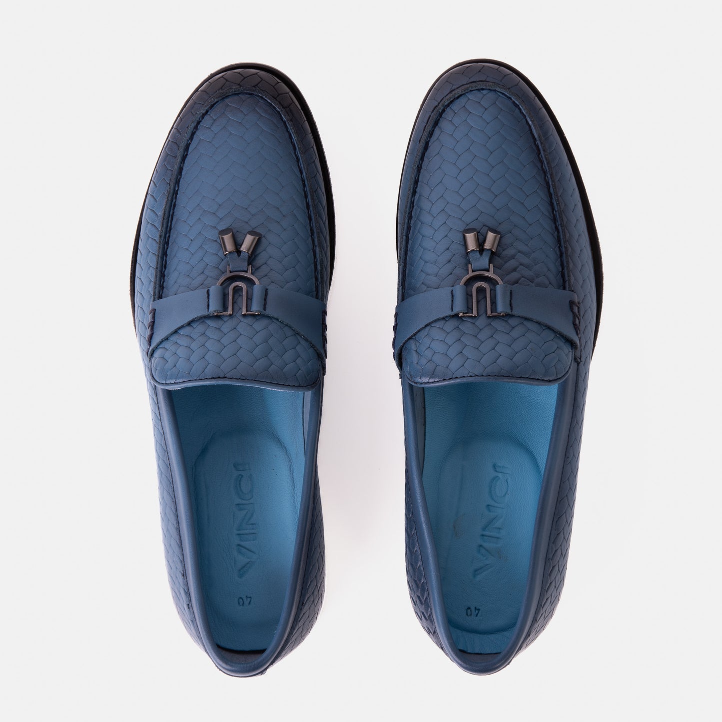 Mocasines de cuero azul con borlas de Sperry Jeans para hombre