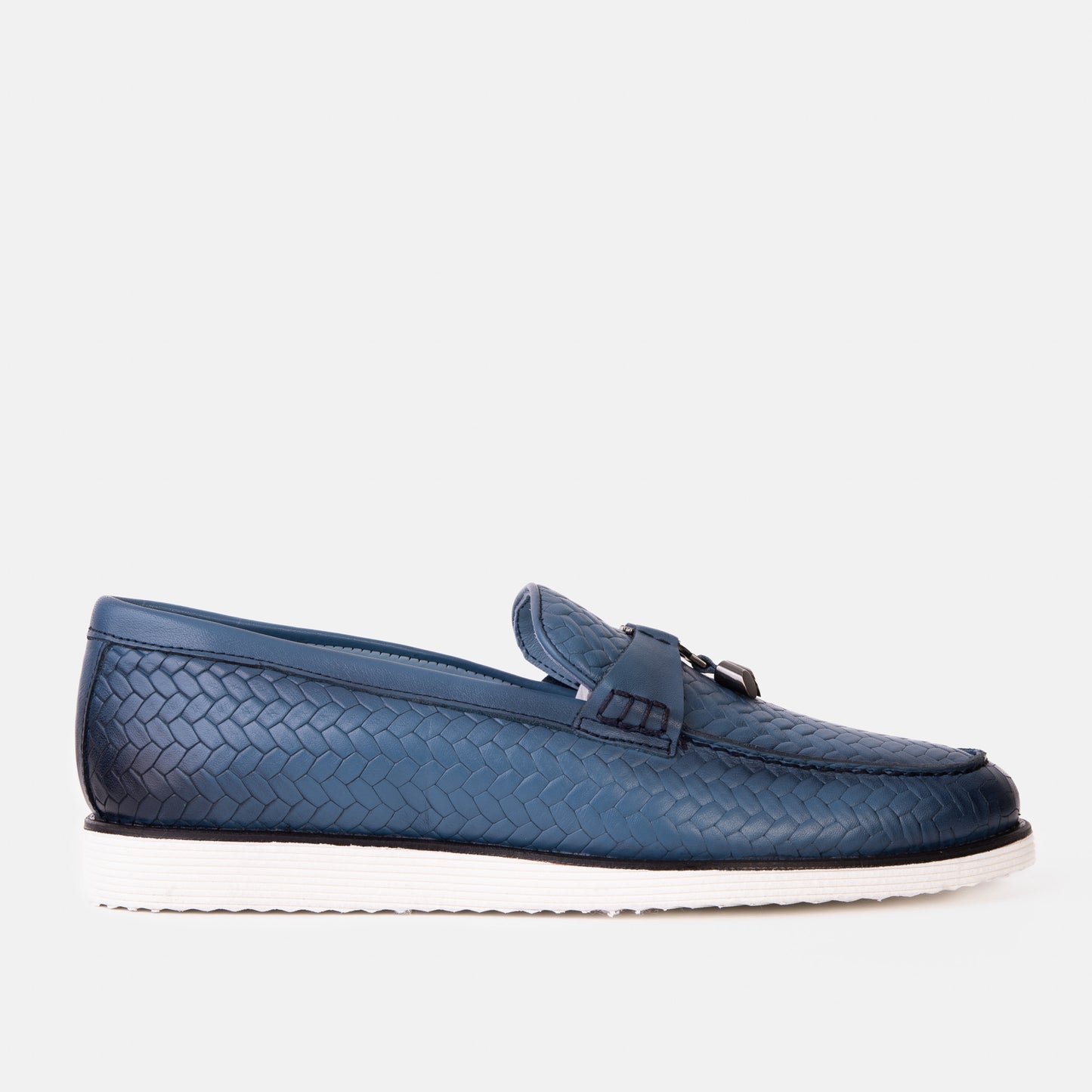 Mocasines de cuero azul con borlas de Sperry Jeans para hombre