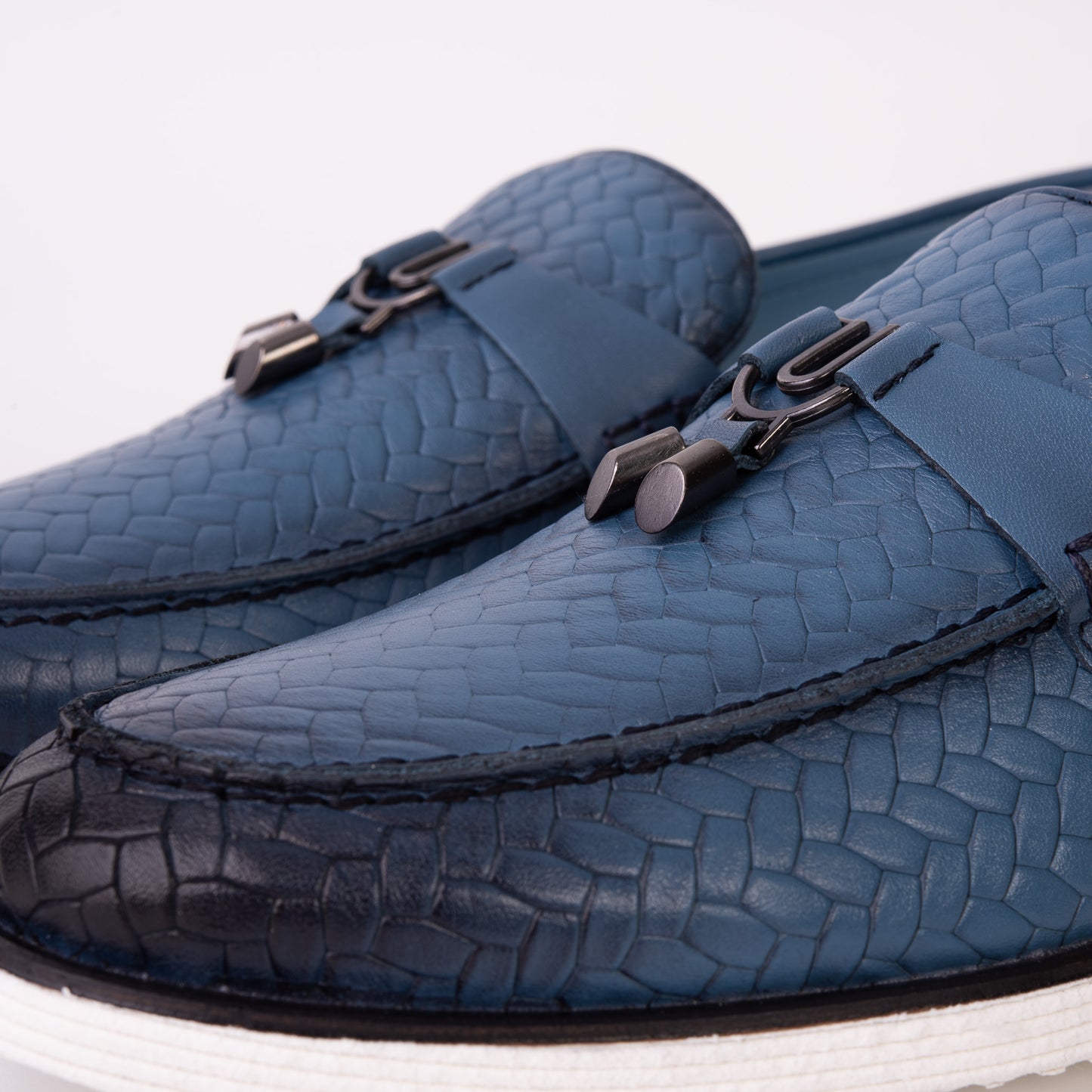 Mocasines de cuero azul con borlas de Sperry Jeans para hombre