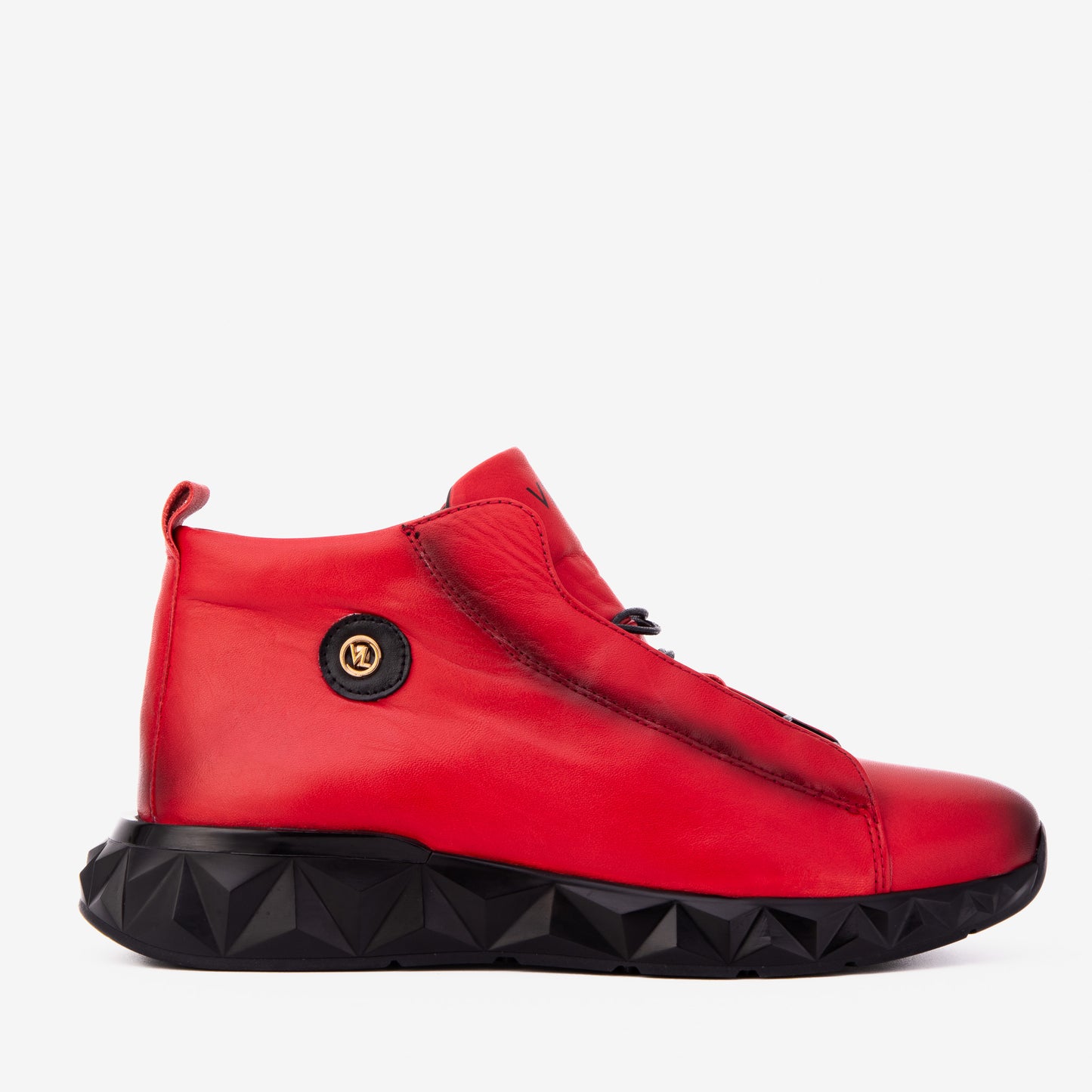 El Zapatilla de Cuero Rojo para Hombre Vertex