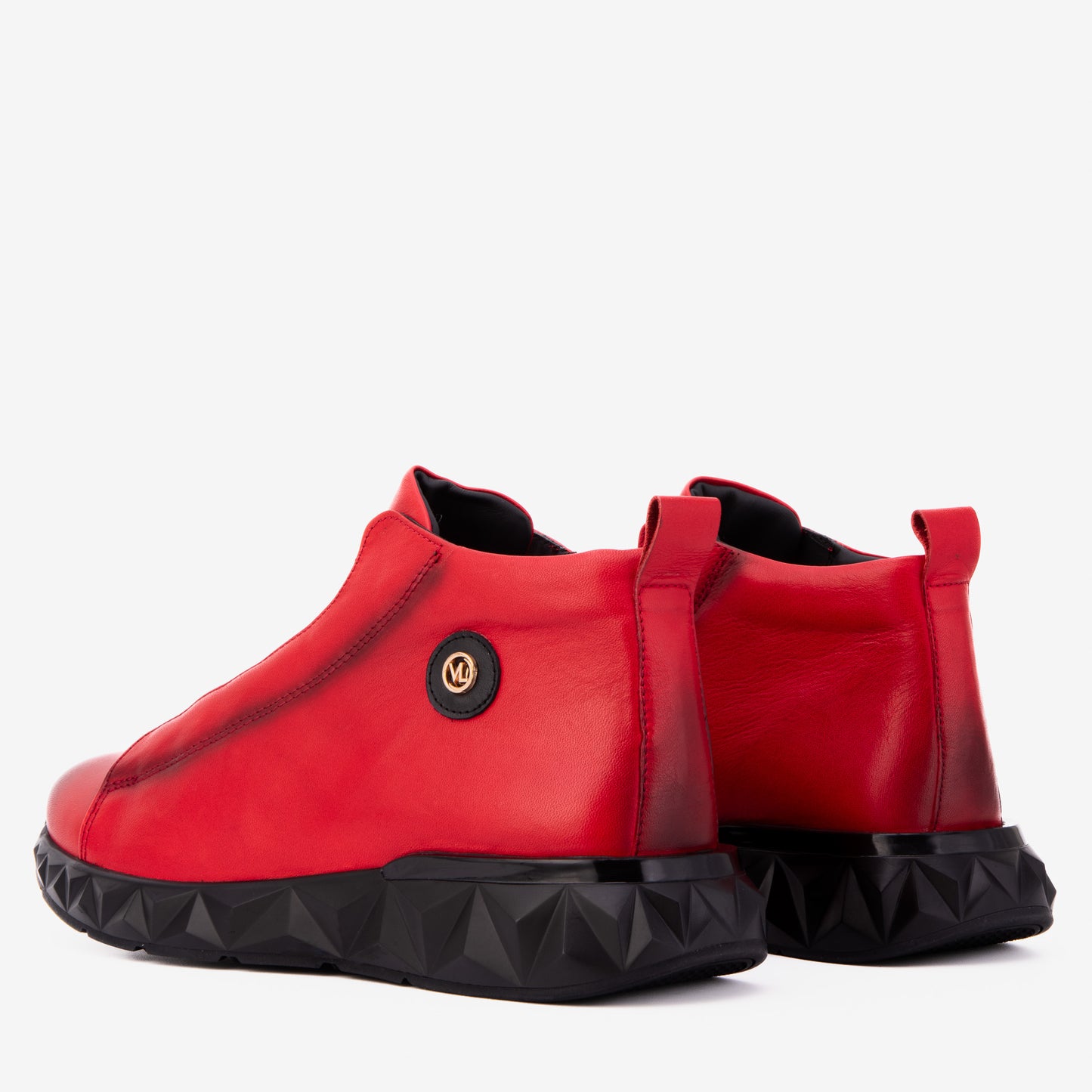 El Zapatilla de Cuero Rojo para Hombre Vertex