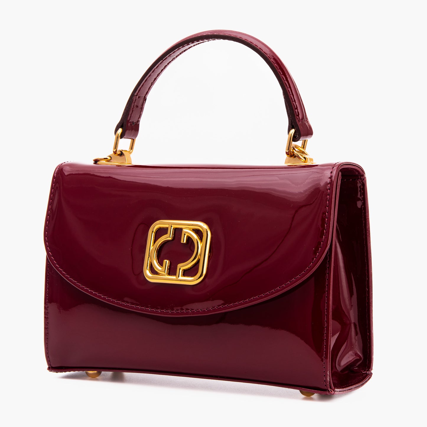 El bolso de mano de cuero burdeos Rosalinda