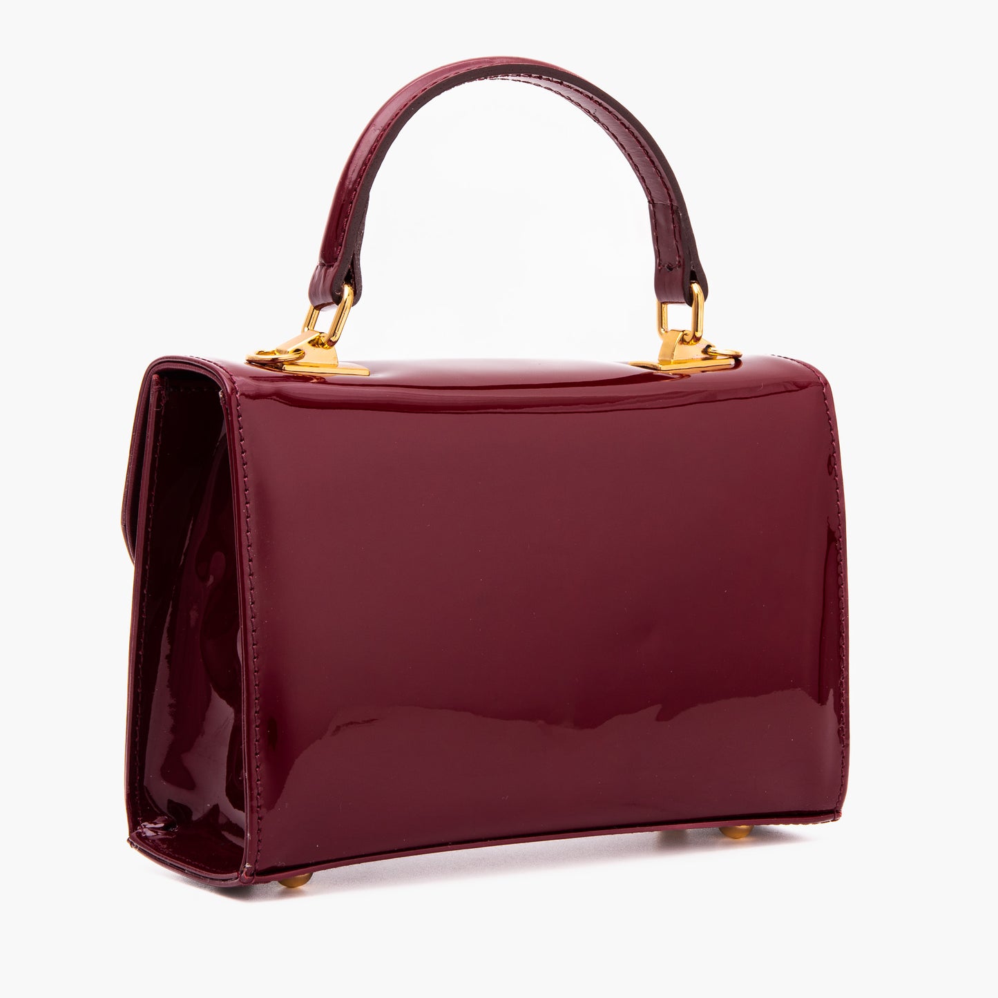 El bolso de mano de cuero burdeos Rosalinda