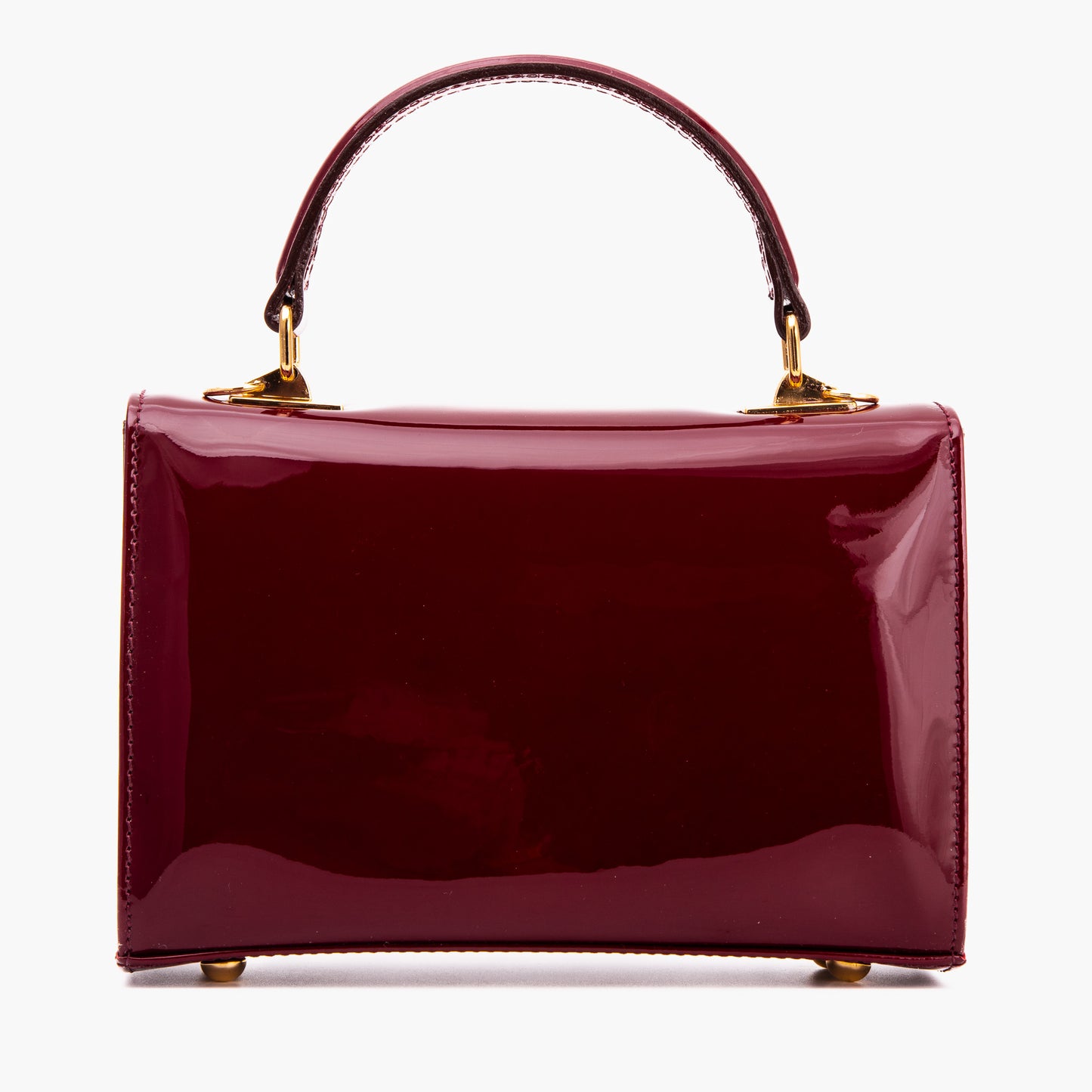 El bolso de mano de cuero burdeos Rosalinda