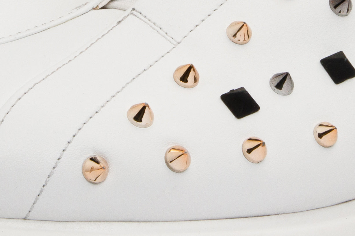 The Infanta White Spike Leather Women Sneaker Limited Edition