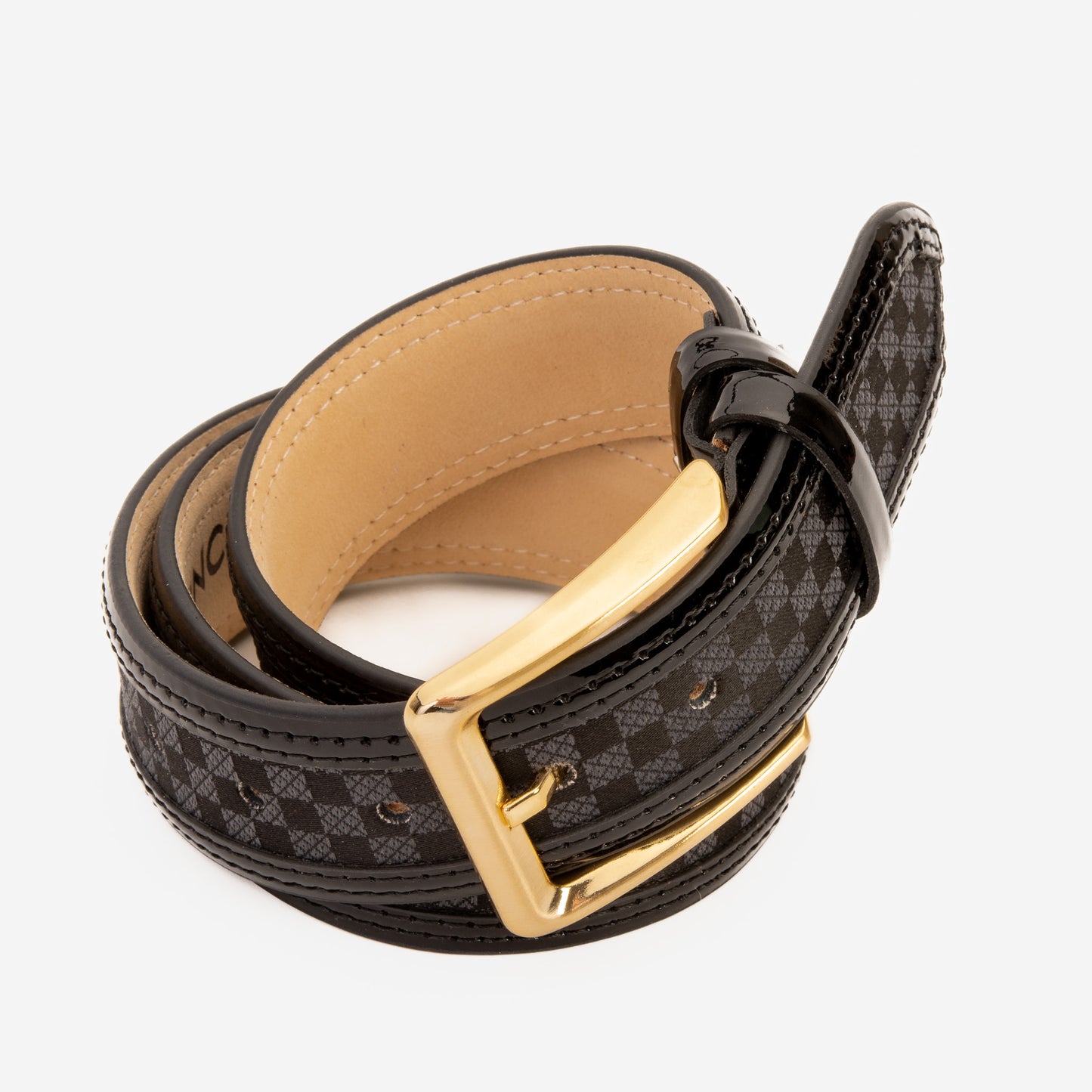 Cinturón de cuero negro Empire