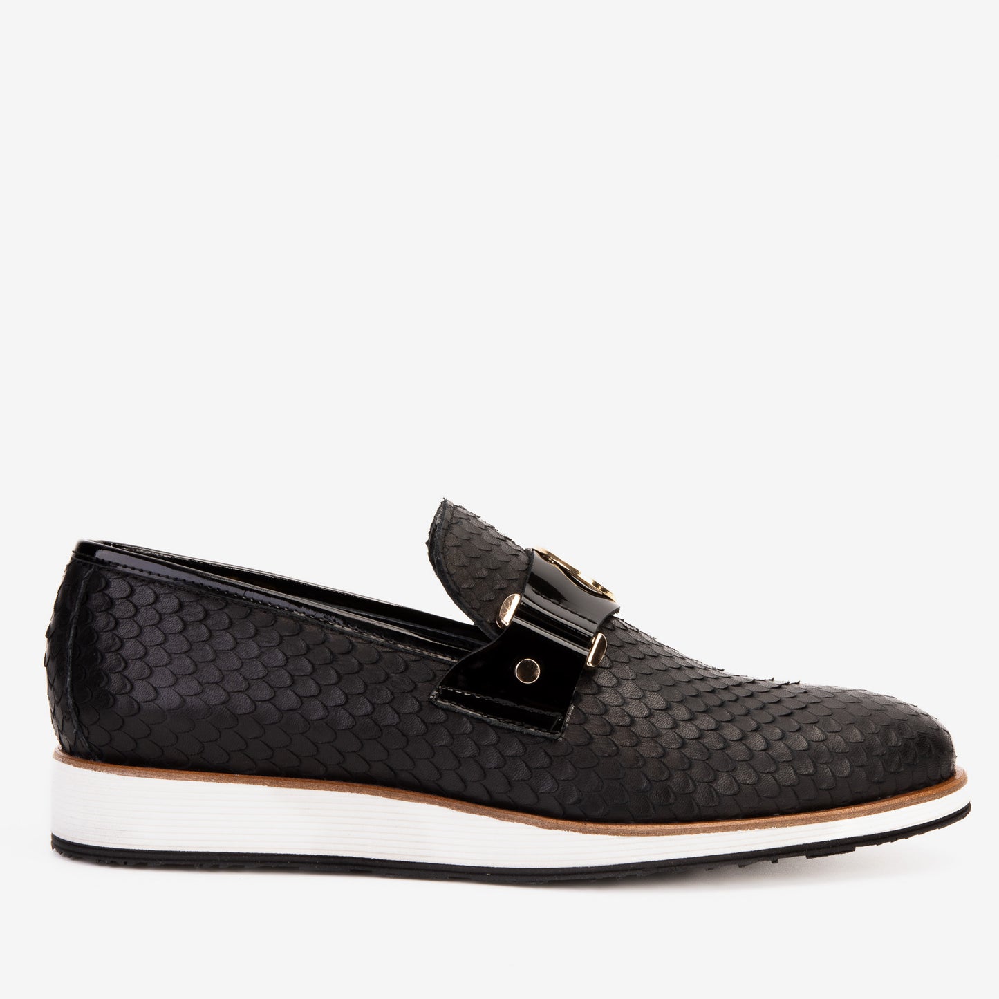 Los Zapatos Mocasines Casuales para Hombre de Cuero Negro Legacy