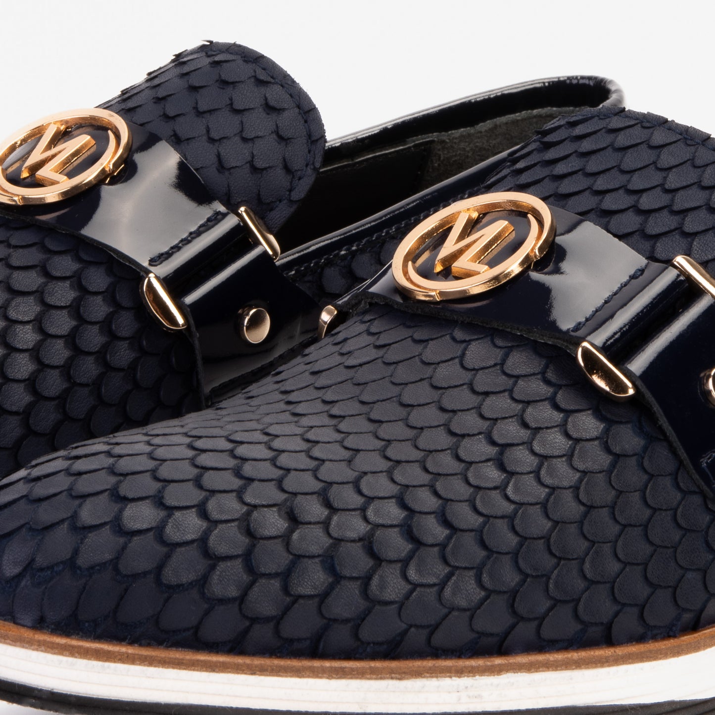 Los Zapatos Mocasines Casuales para Hombre de Cuero Azul Marino Legacy