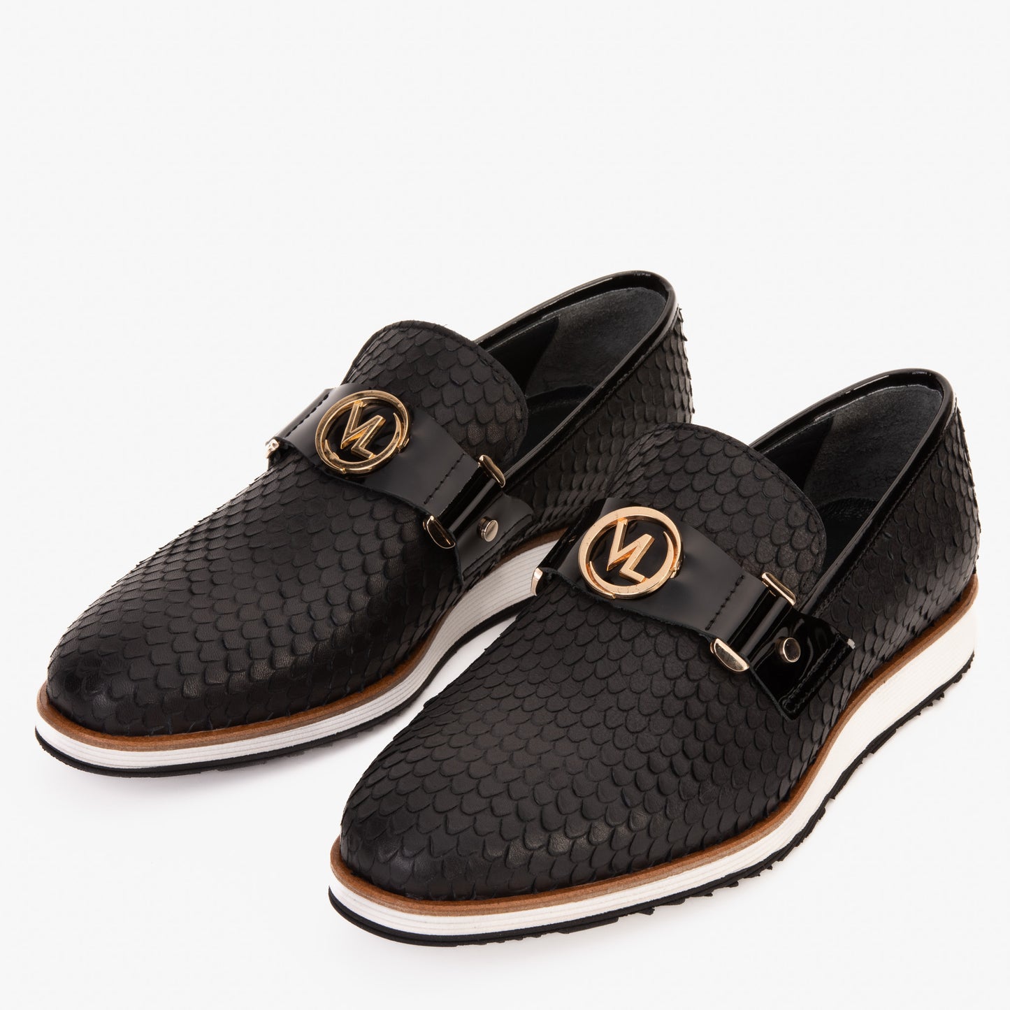 Los Zapatos Mocasines Casuales para Hombre de Cuero Negro Legacy