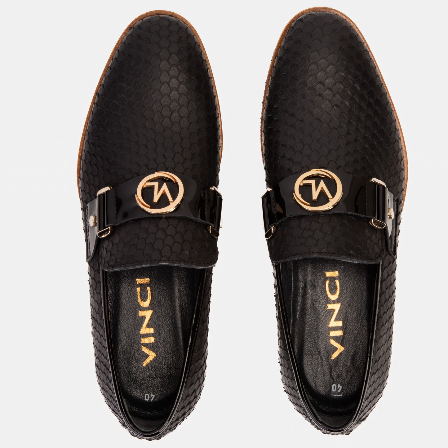 Los Zapatos Mocasines Casuales para Hombre de Cuero Negro Legacy