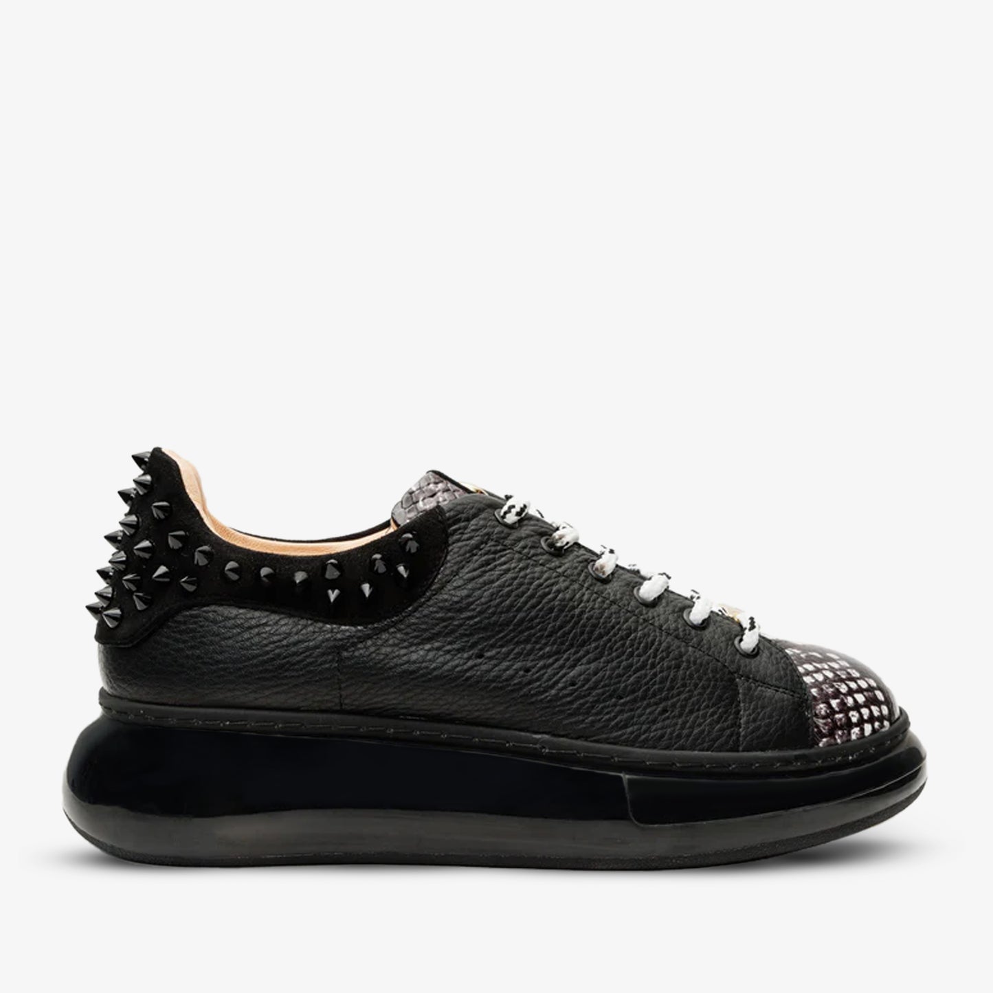 Zapatillas de piel negra para mujer Venezia