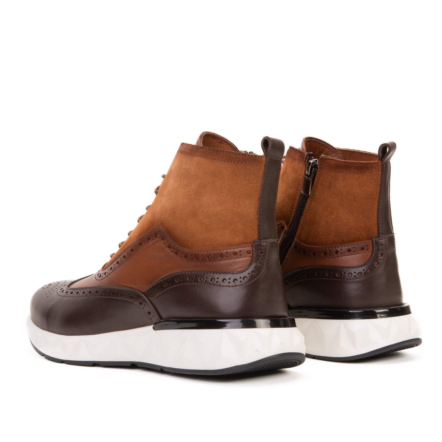 El Botín Casual para Hombre Brogue Wingtip de Cuero Marrón Regent