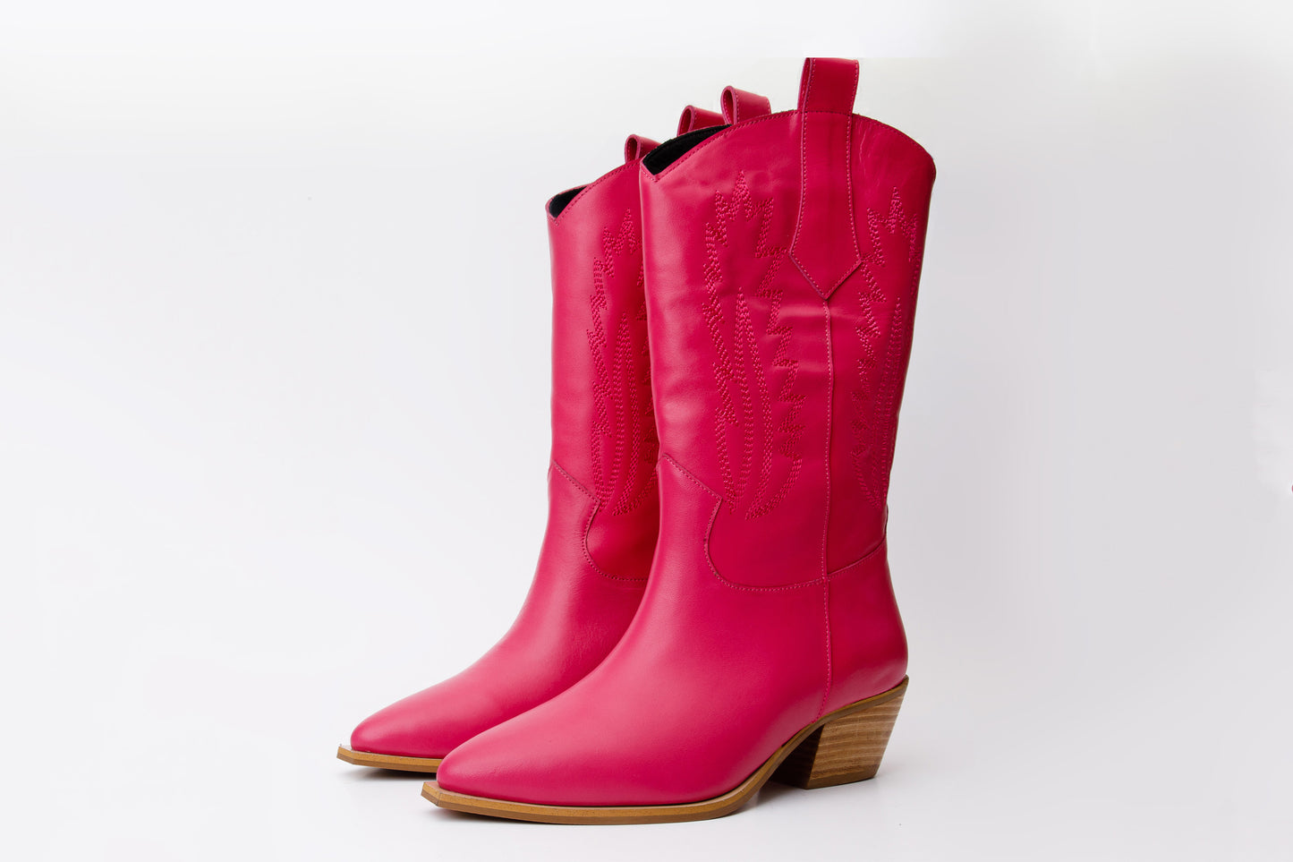 ¡Venta final de las botas de cuero rosa Togg para mujer estilo vaquero!