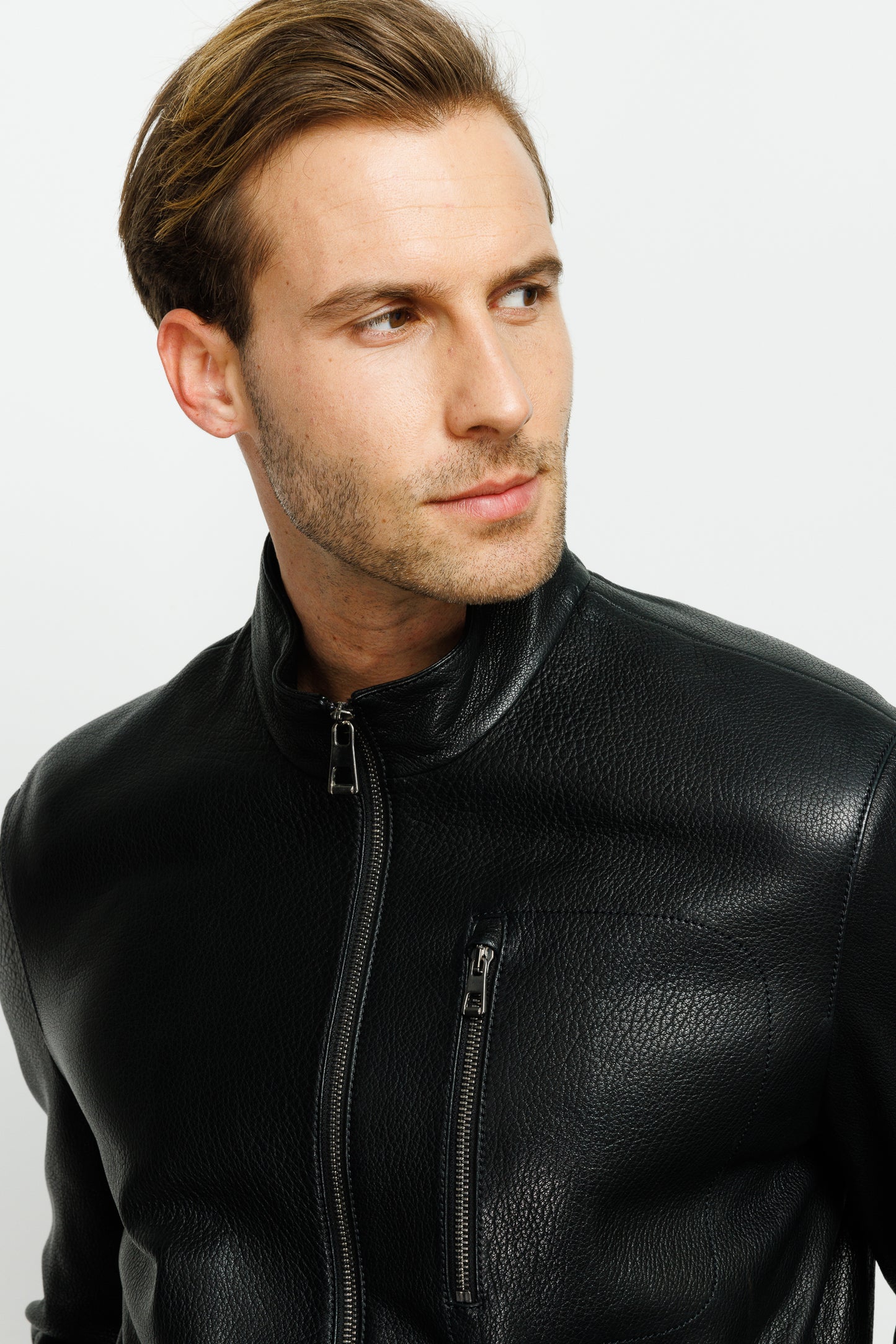 La chaqueta de cuero negra Blanchard para hombre