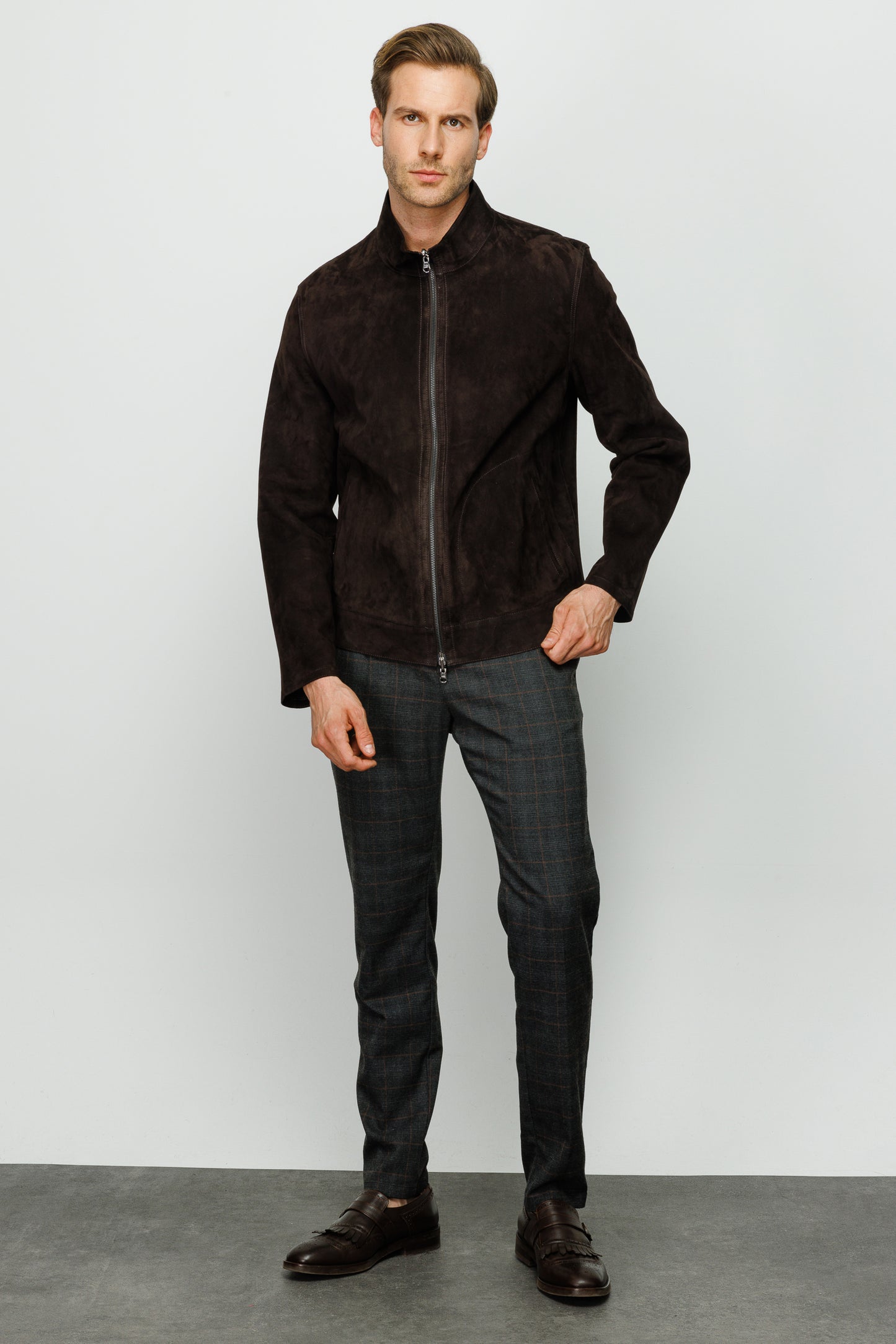 La chaqueta de cuero negra Alba para hombre
