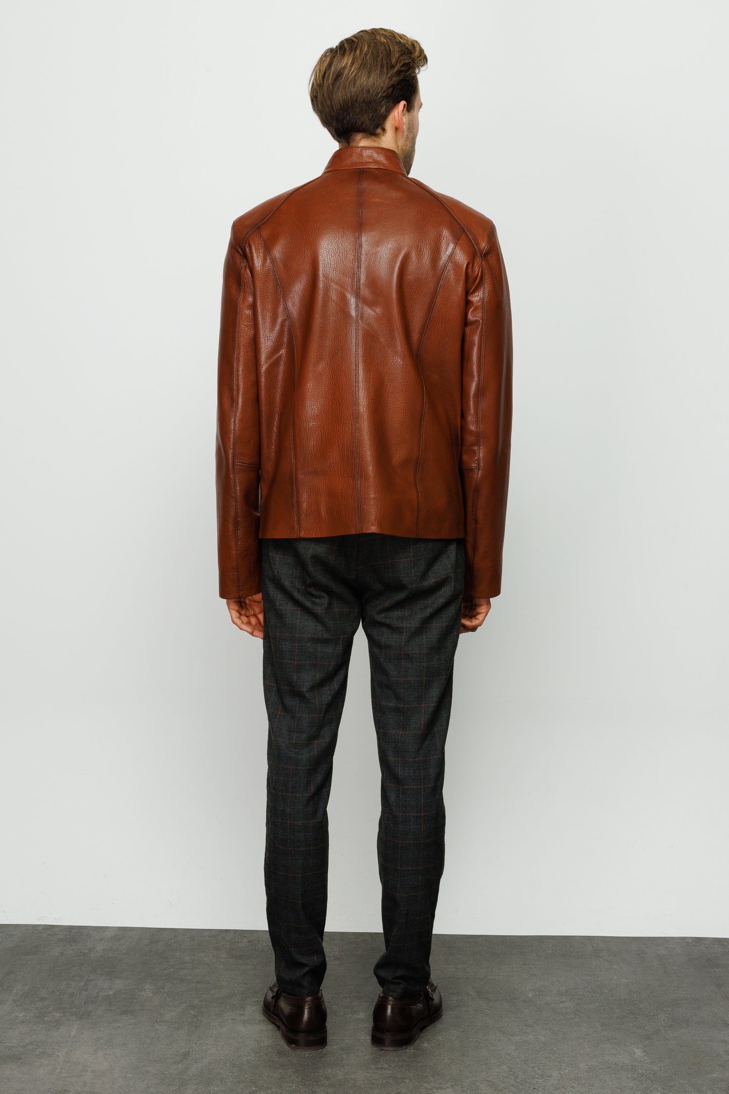 The Blanchard Brown Leather Men Jacket