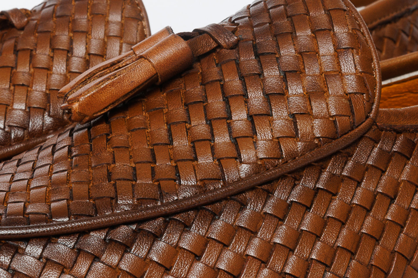 The Mclean Shoe Tan Woven Tassel Loafer Men Shoe