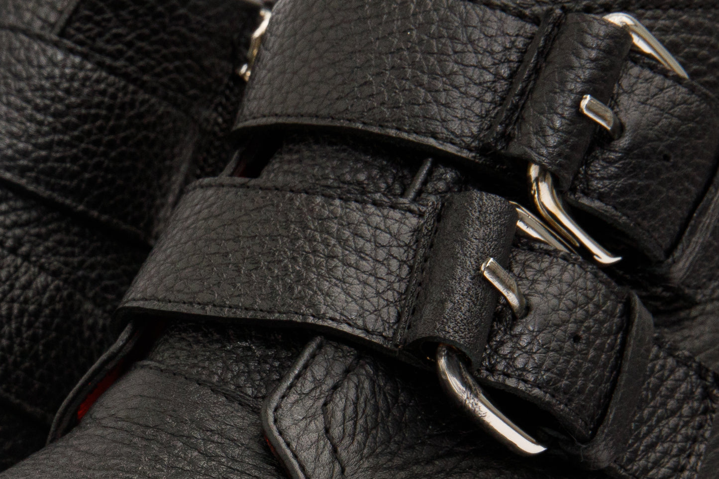 The Harry Black Leather Double Monk Ankle Women Boot Final Sale!