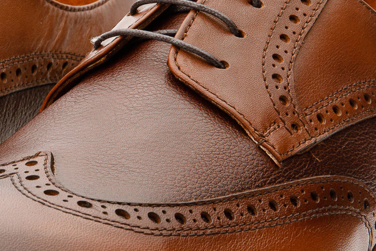 The Molise Tan Wingtip Semi Brogue Derby Men Shoe Final Sale!