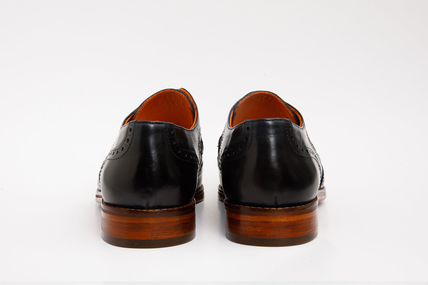 حذاء Neiva Navy/Brown Wingtip Semi Brogue Derby للرجال