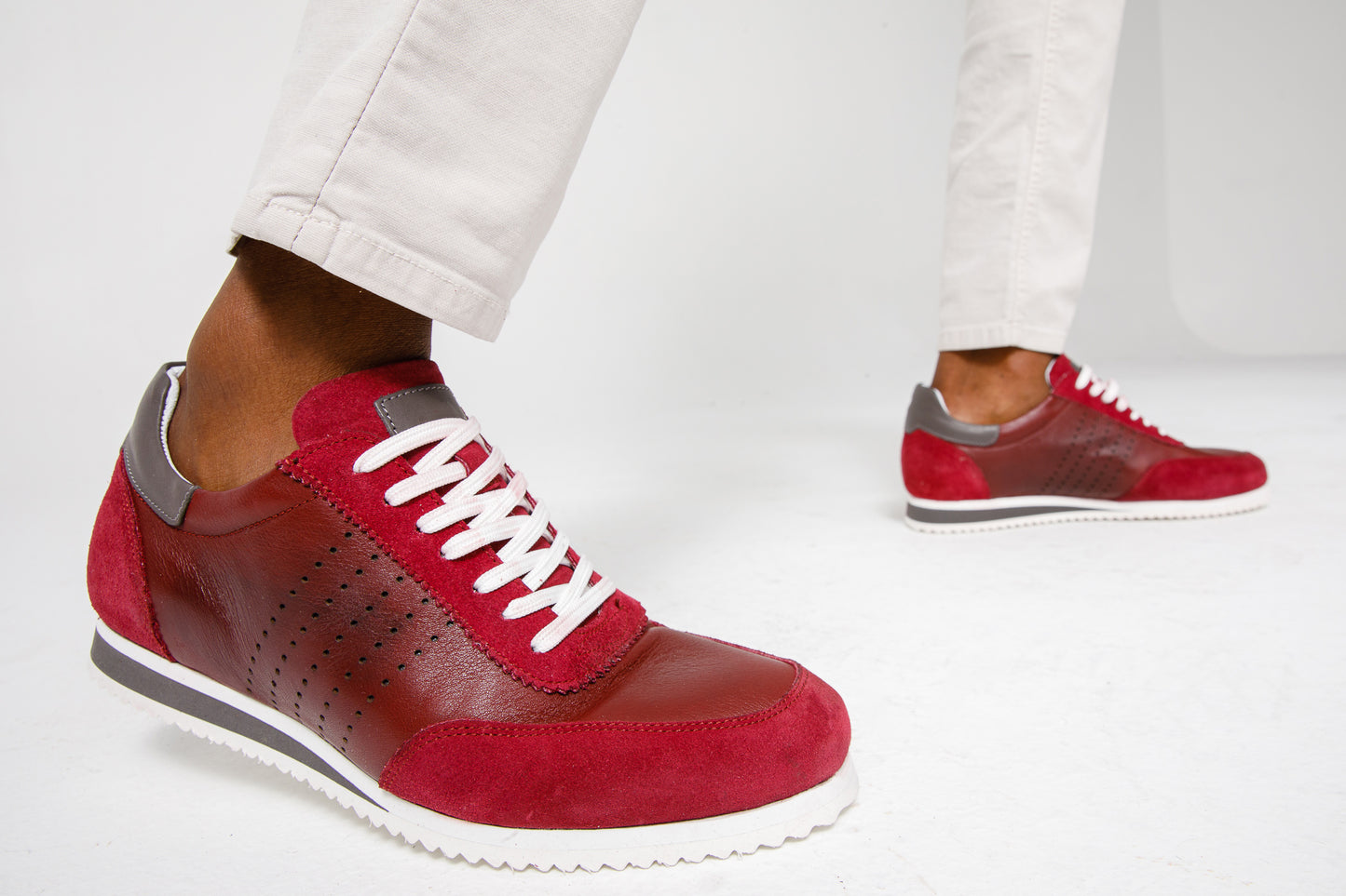 The Rotello Burgundy Leather Men Sneaker Final Sale!