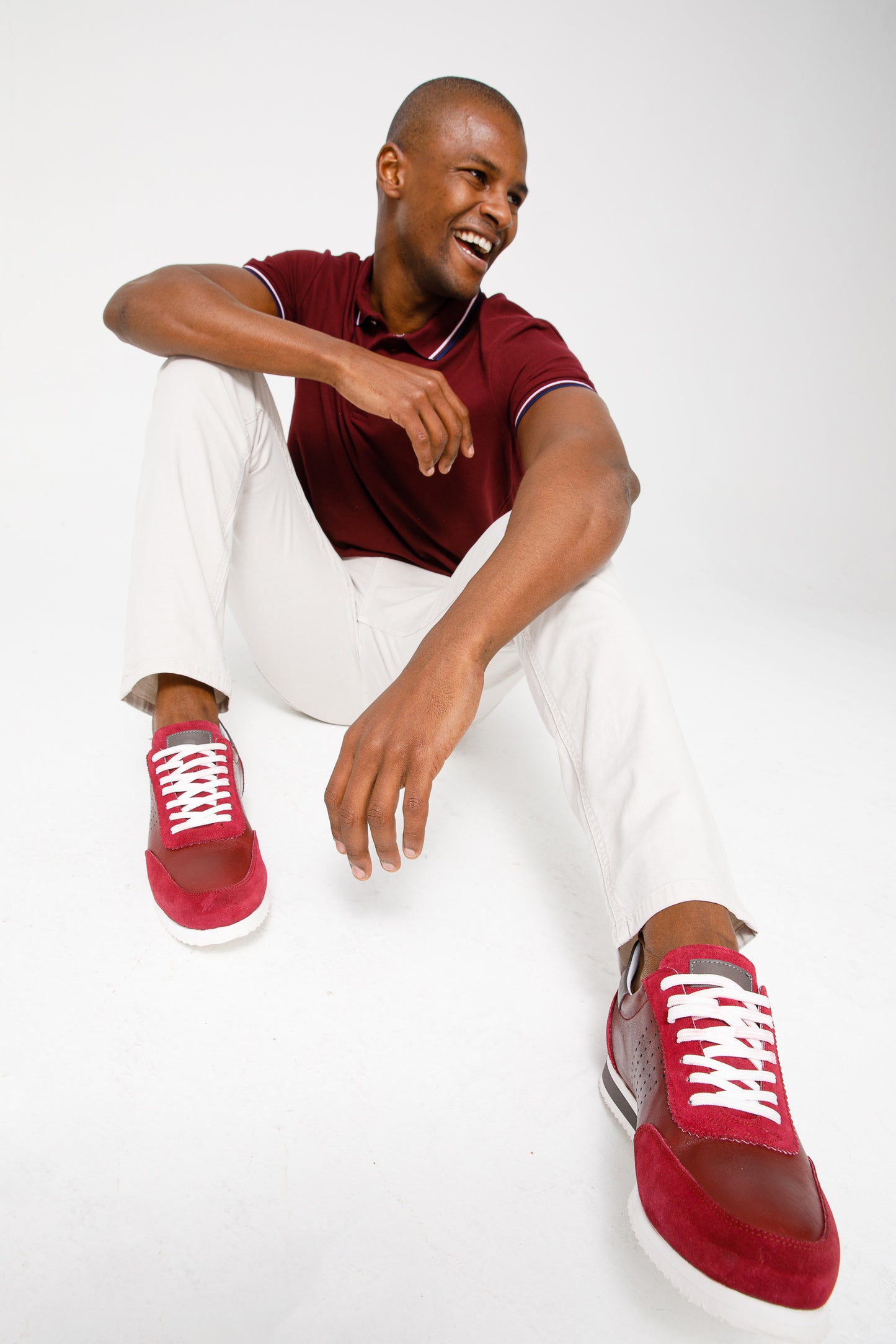 The Rotello Burgundy Leather Men Sneaker Final Sale!