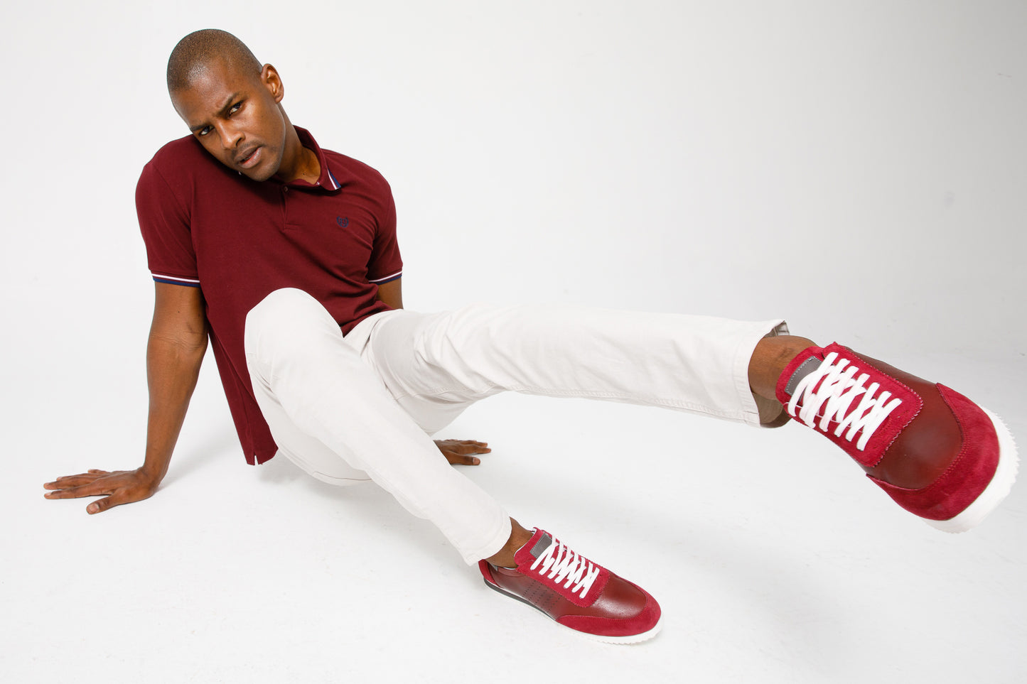 The Rotello Burgundy Leather Men Sneaker Final Sale!