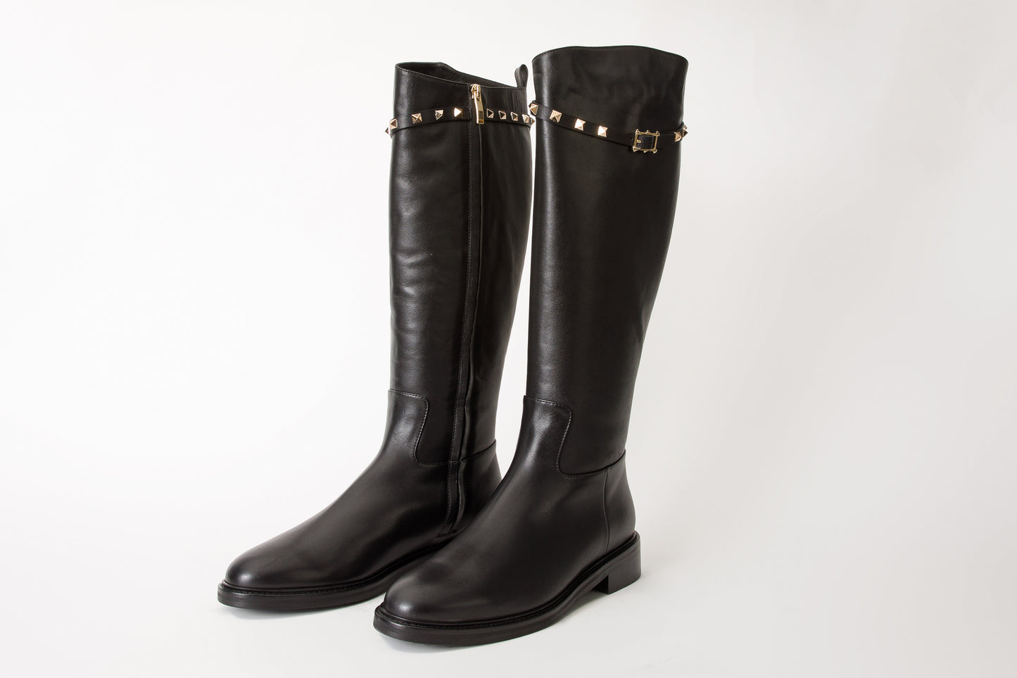 The Rica Black Leather Knee High Women Boot Final Sale!