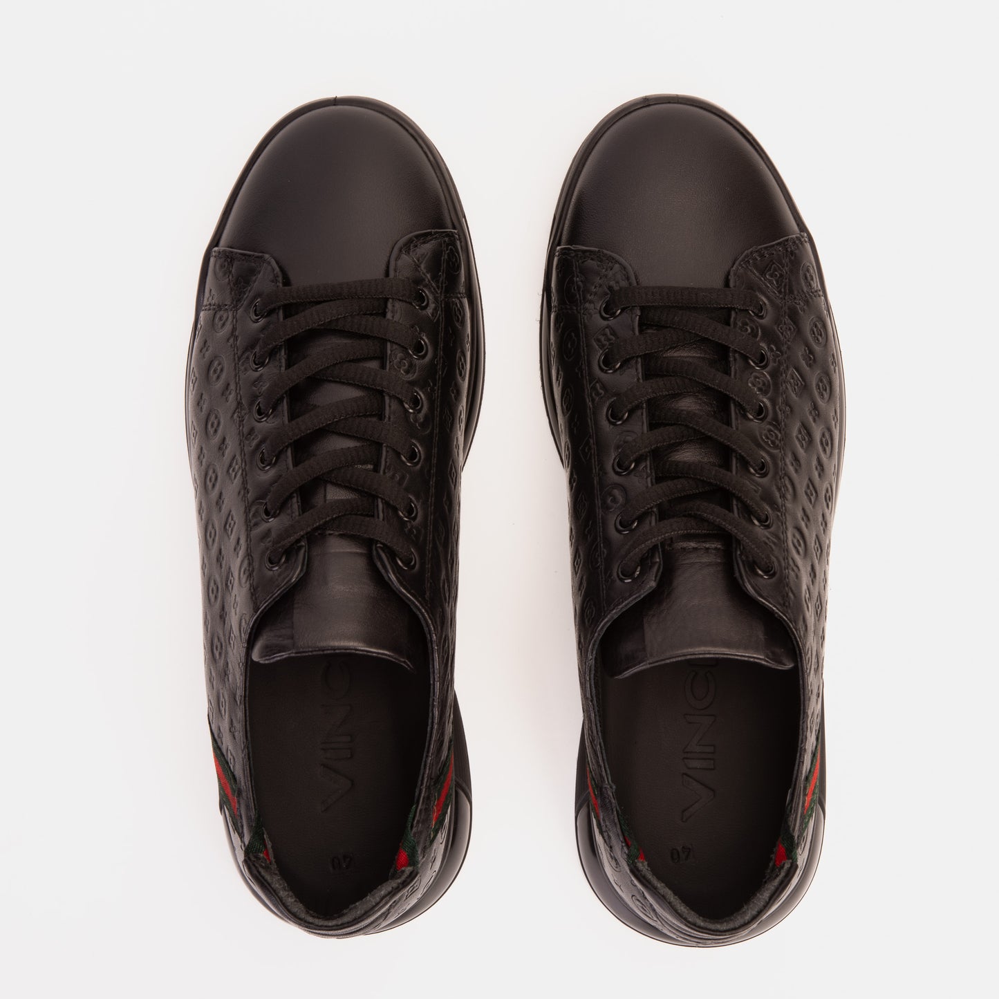 The Journey Black Leather Men Sneaker