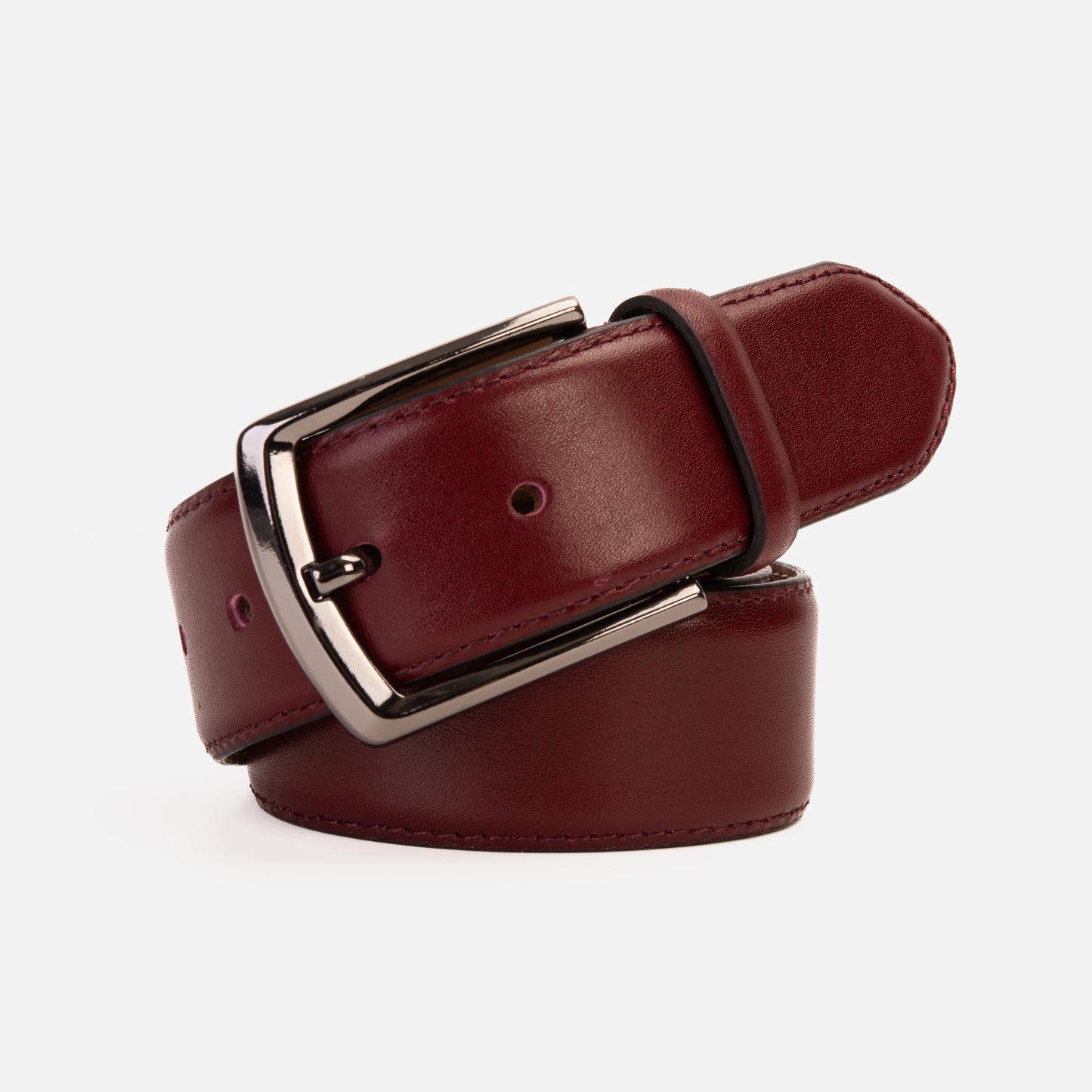 The Royal Hand Craft Burgundy Leather Belt