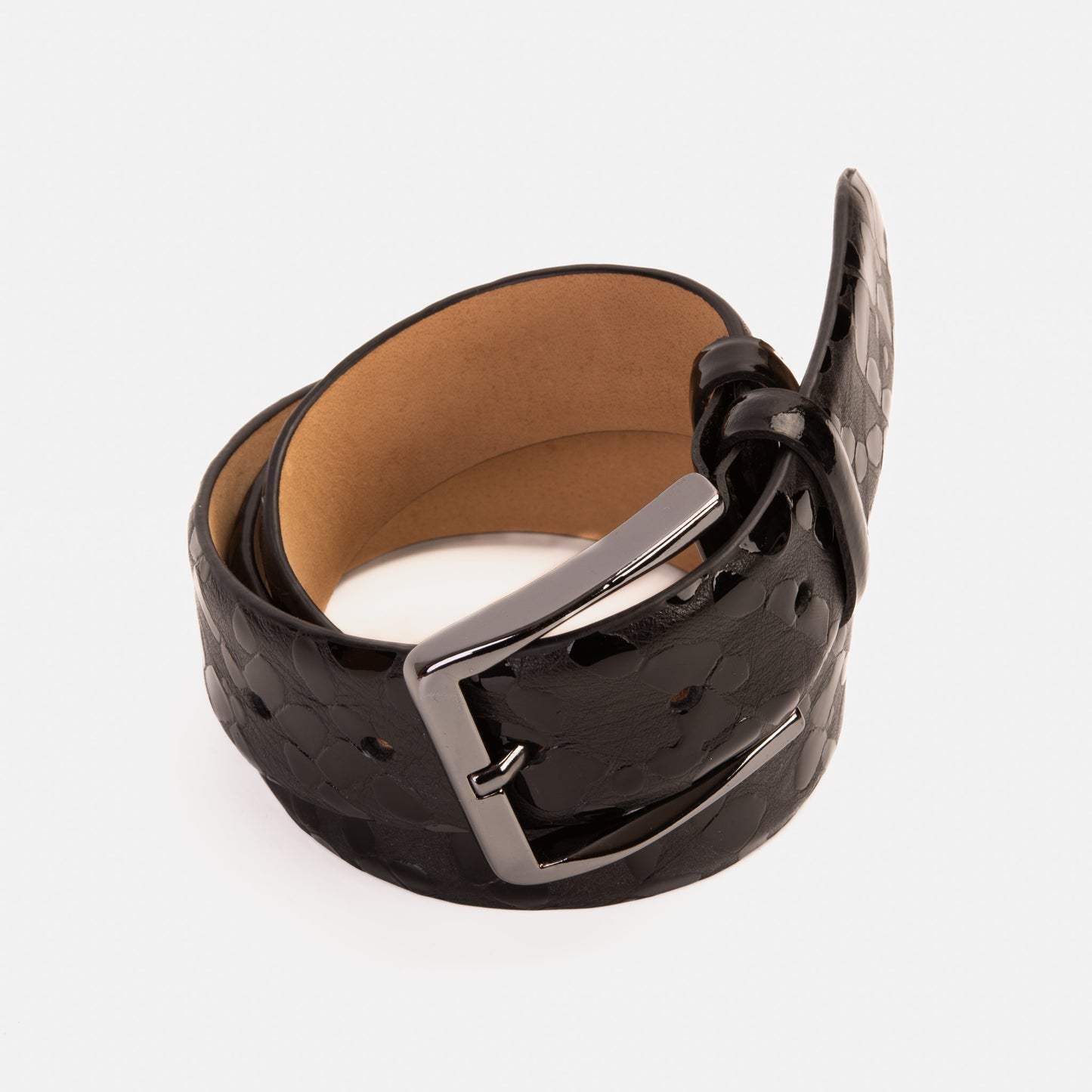 The Arnold Black Leather Belt