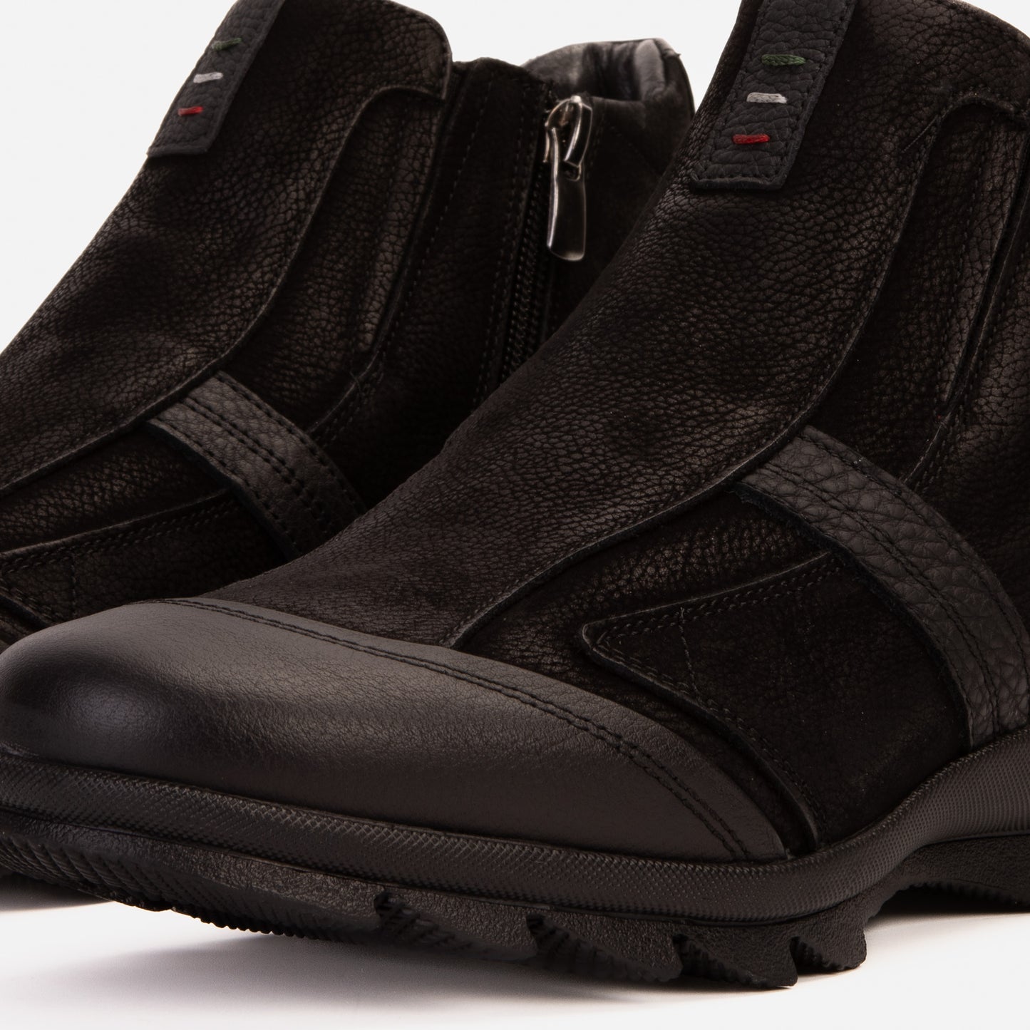 The Montreal Suede Black Leather Casual Zip-Up Ankle Men Boot