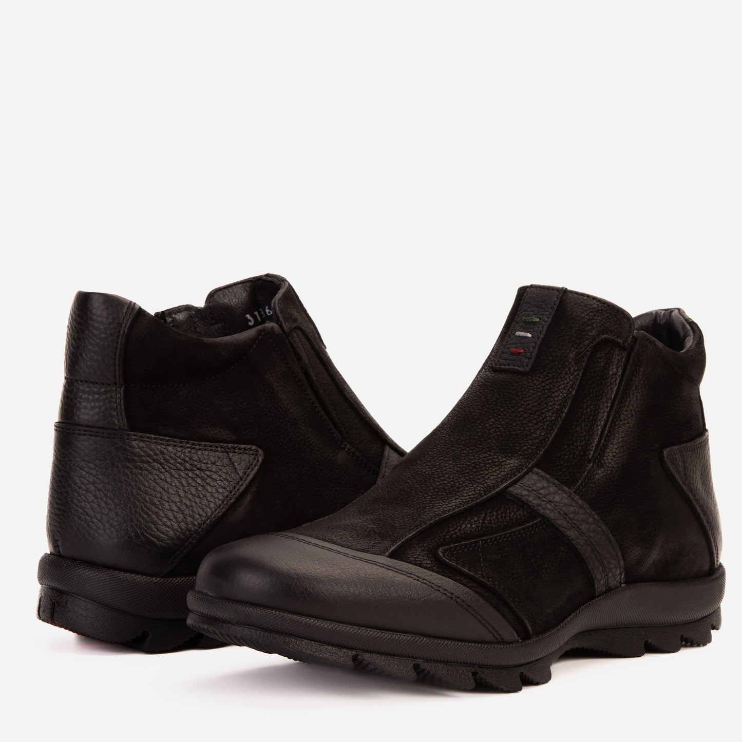 The Montreal Suede Black Leather Casual Zip-Up Ankle Men Boot