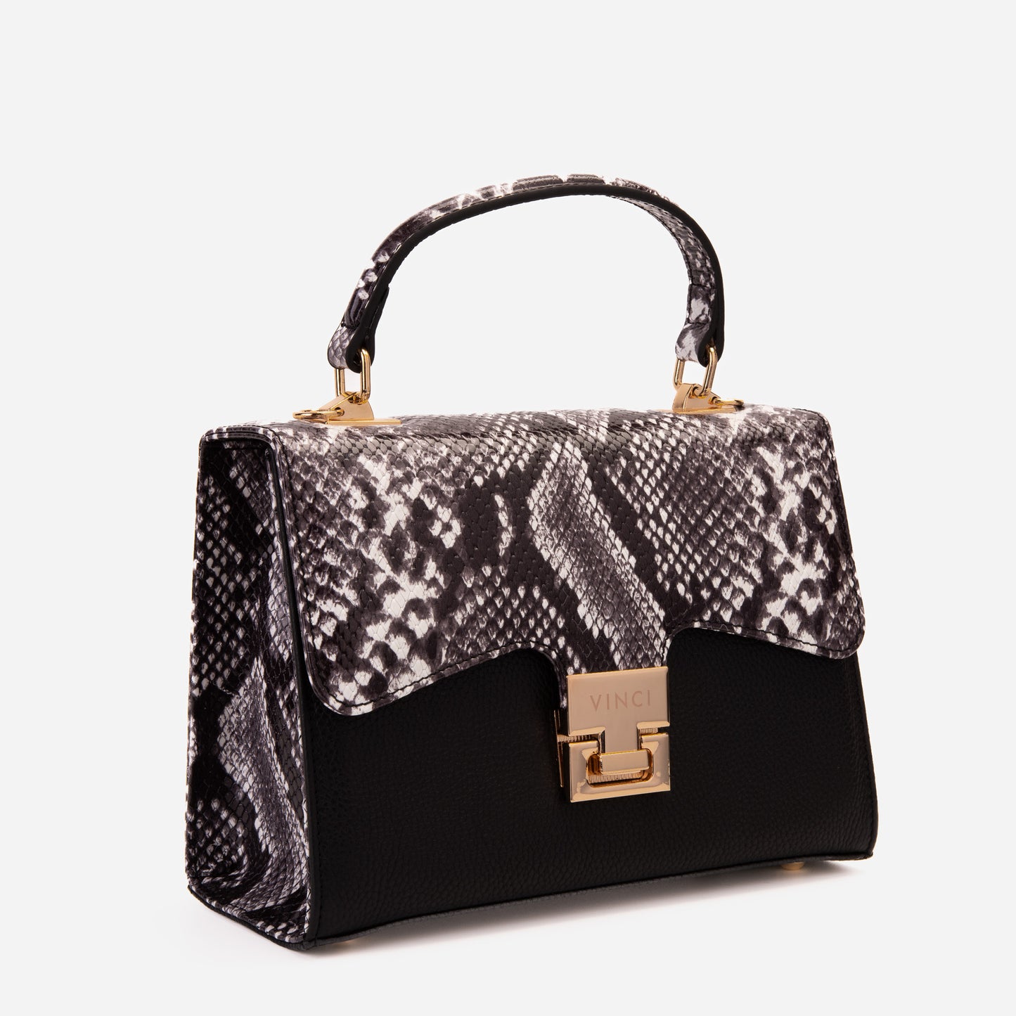 The Venezia Black Leather Handbag