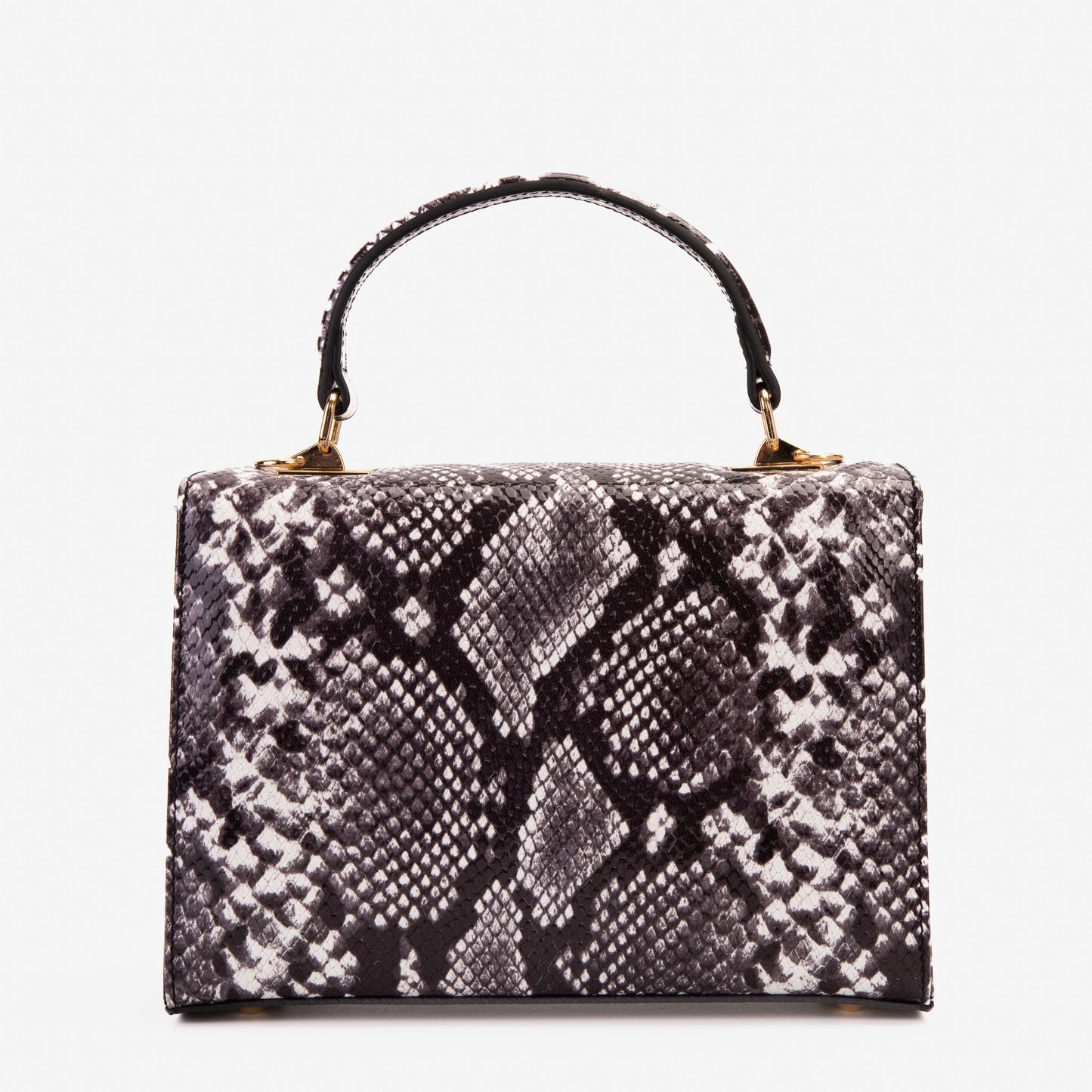 El bolso de mano de piel negra Venezia