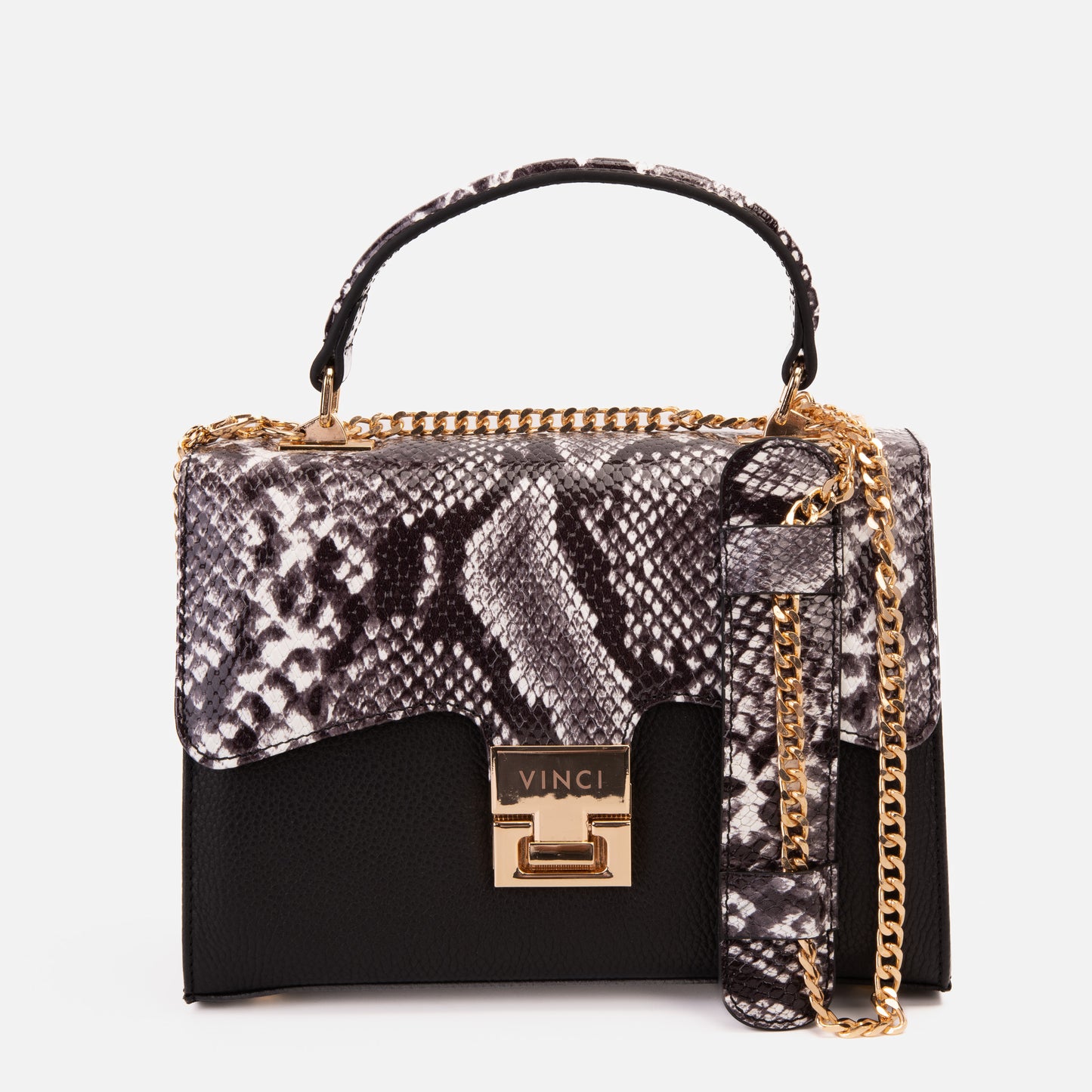 The Venezia Black Leather Handbag