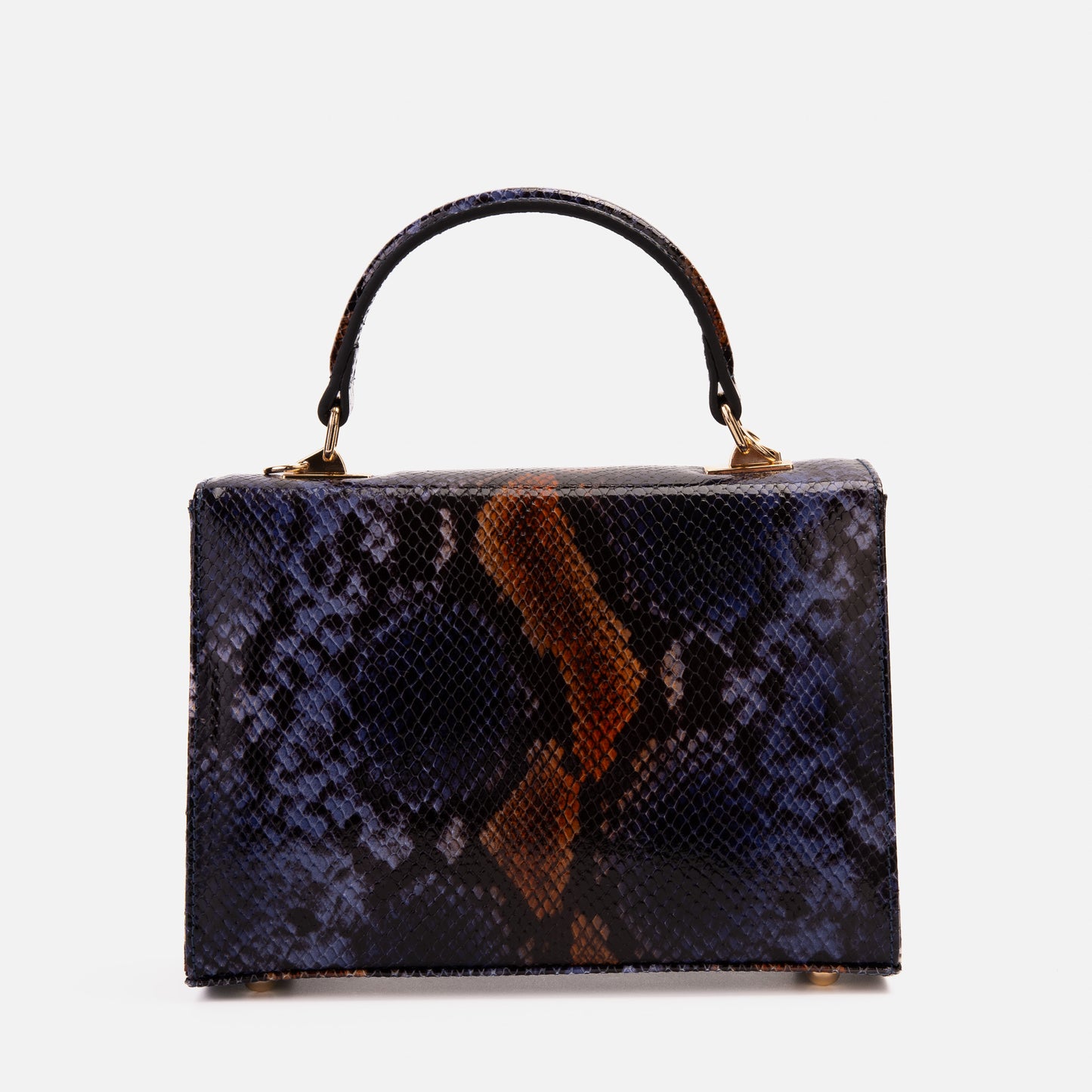 Bolso de mano Snk de piel azul marino Venezia
