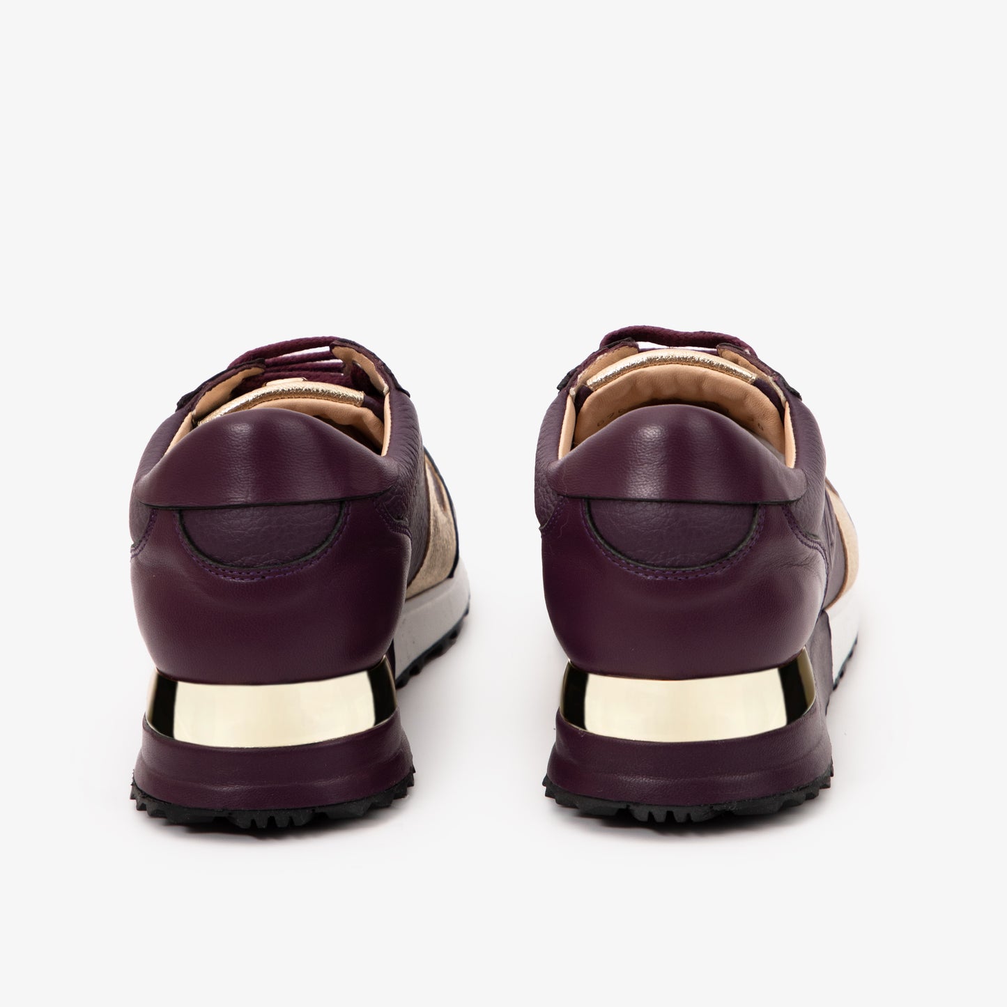 Zapatillas de piel moradas para mujer Masal