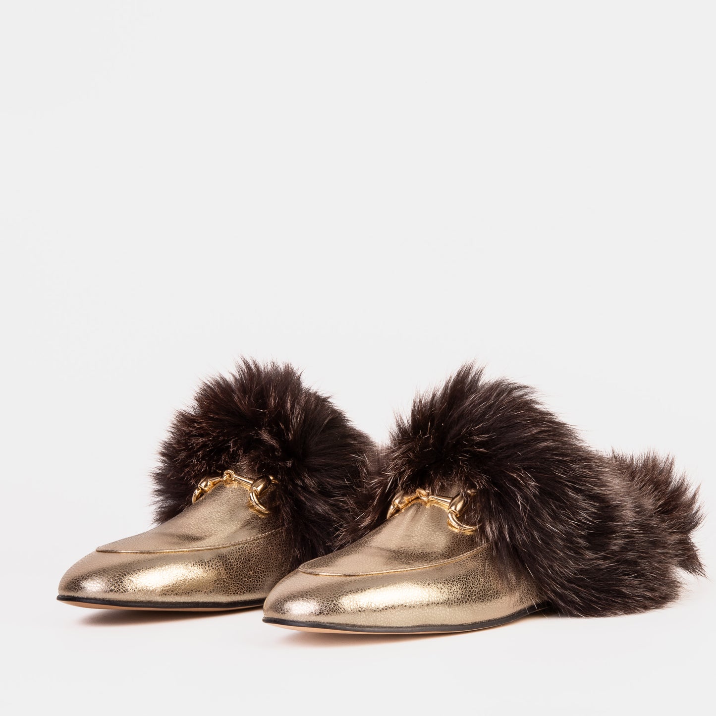 Zapatillas de piel natural para mujer Izmir Gold Leather