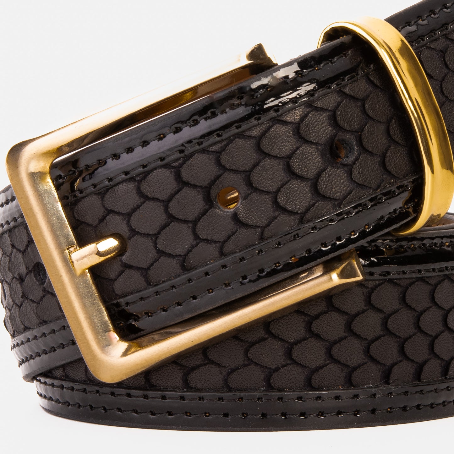 The Imperial Black Leather Belt
