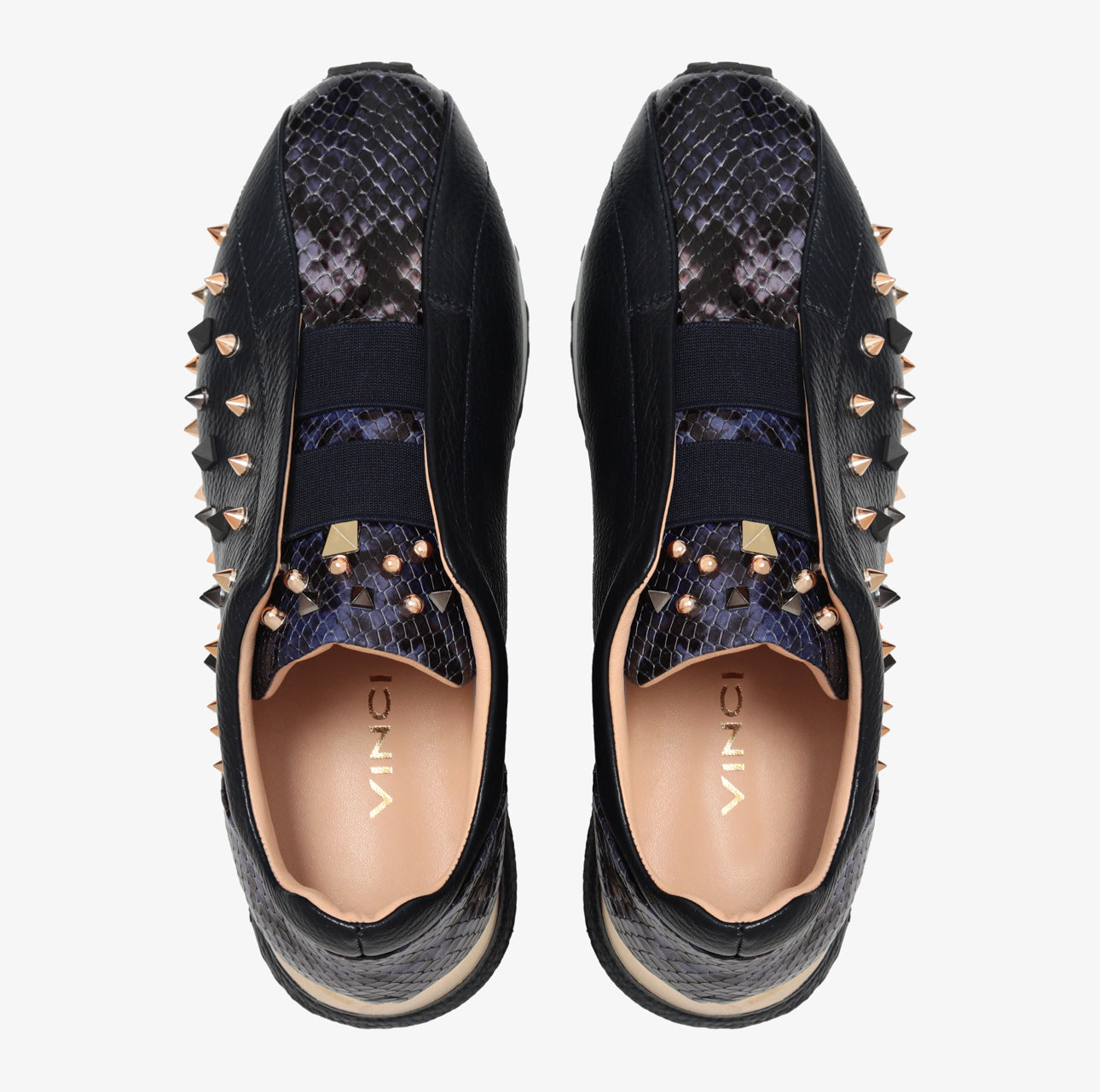 The Infanta Dark Blue Spike Leather Women Sneaker Limited Edition
