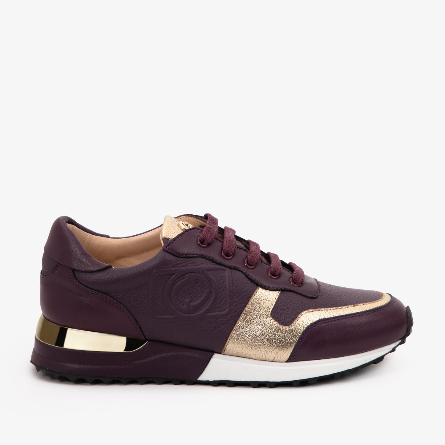 Zapatillas de piel moradas para mujer Masal