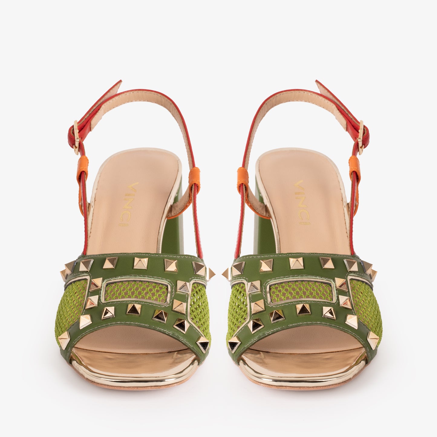 The Linea Green Leather Women Slingback Shoe