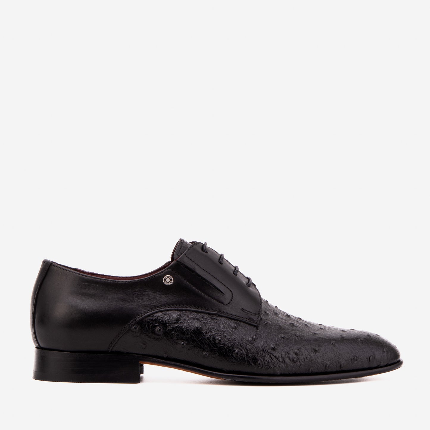 The Porto Alegre Black Leather Derby Men Shoe