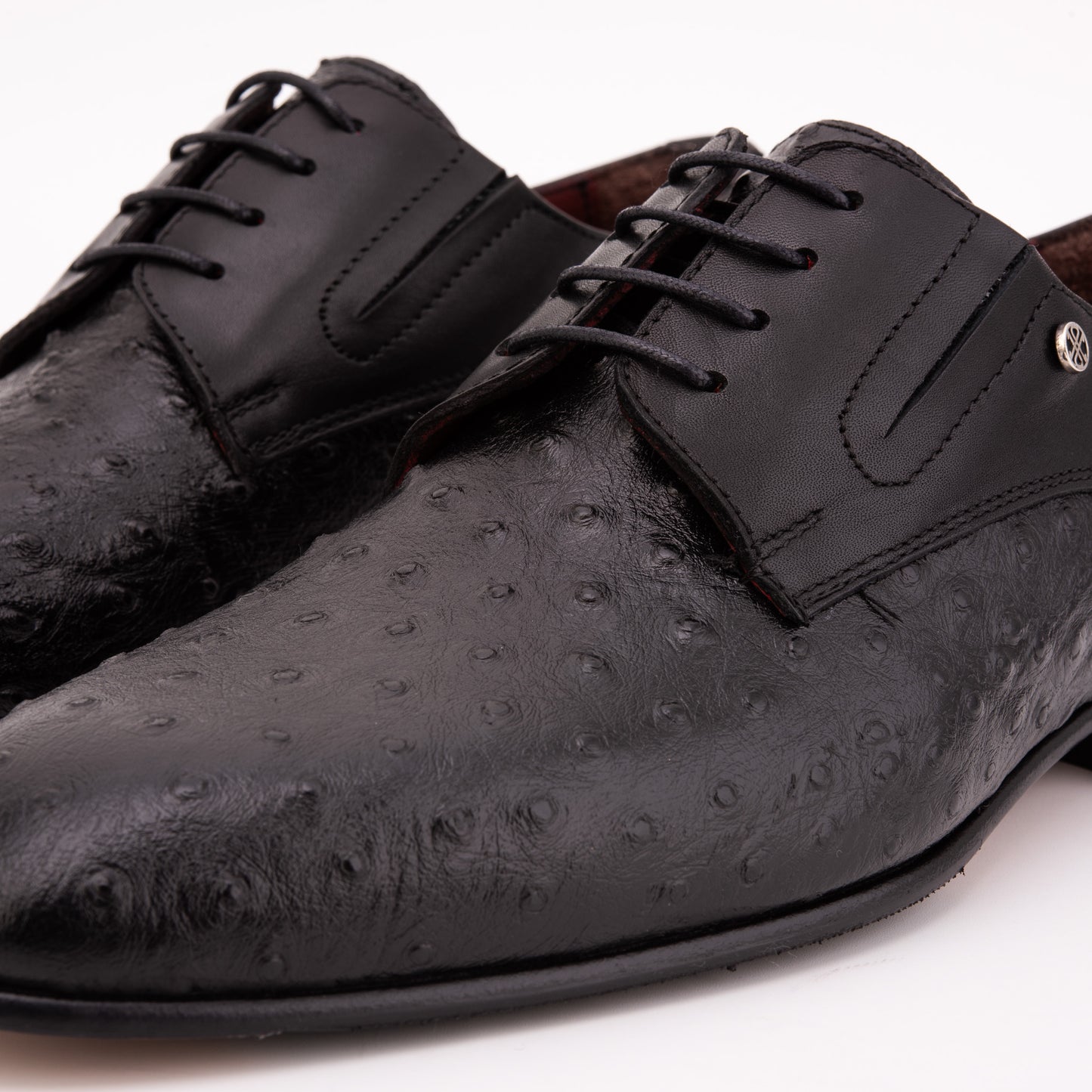 The Porto Alegre Black Leather Derby Men Shoe