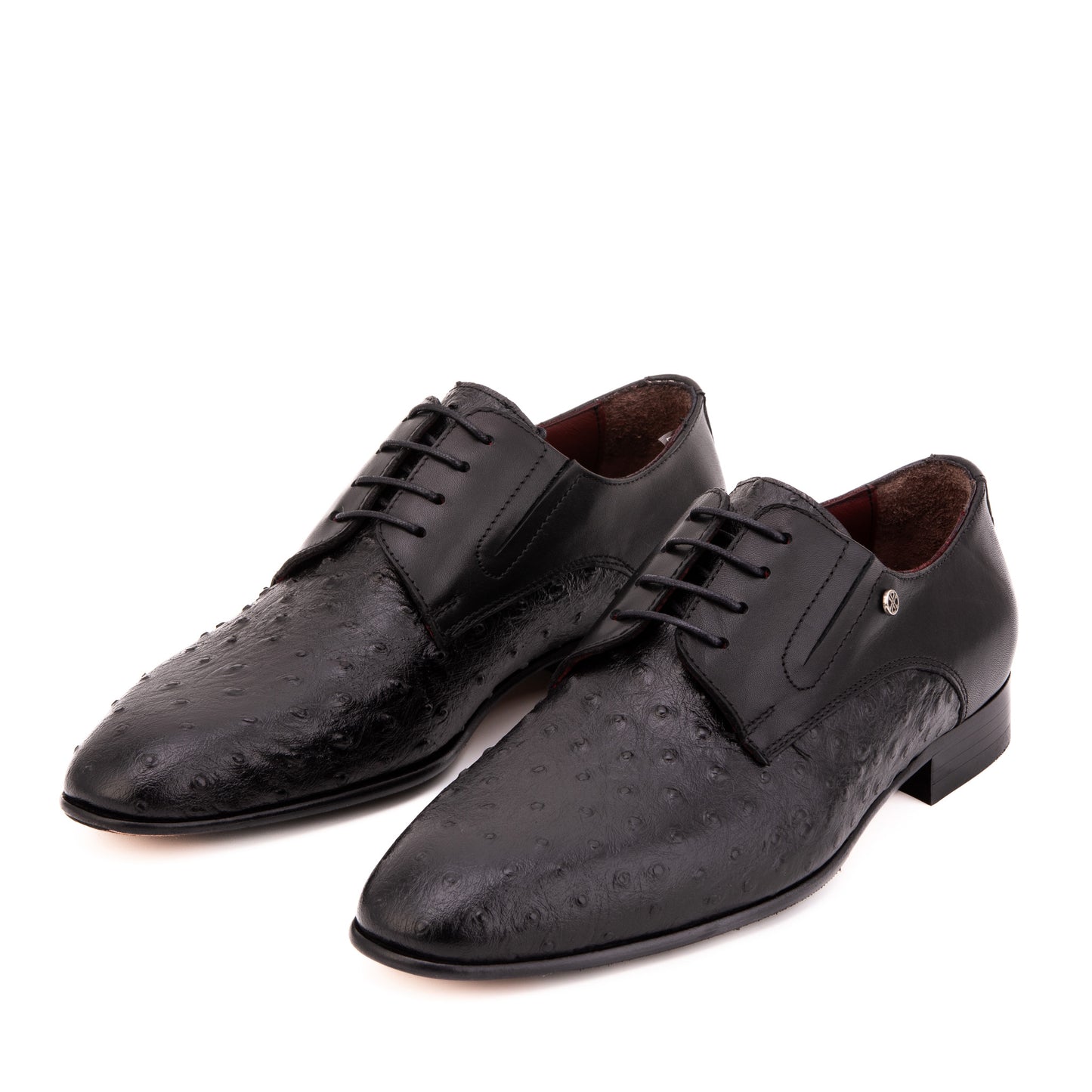 The Porto Alegre Black Leather Derby Men Shoe