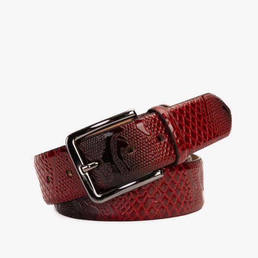 The Milano Red Leather Belt Limited Edition
