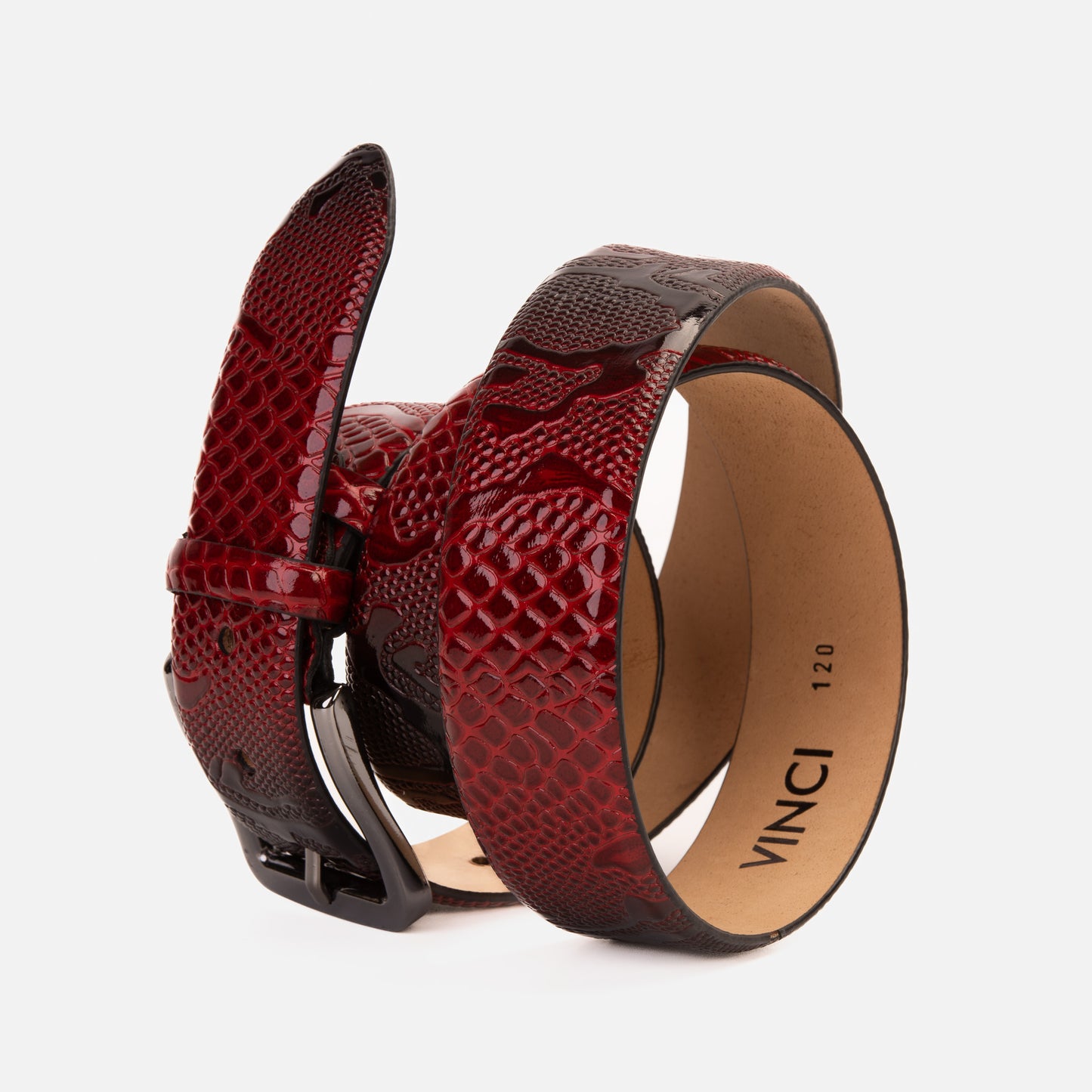 Cinturón de piel roja Milano Edición limitada