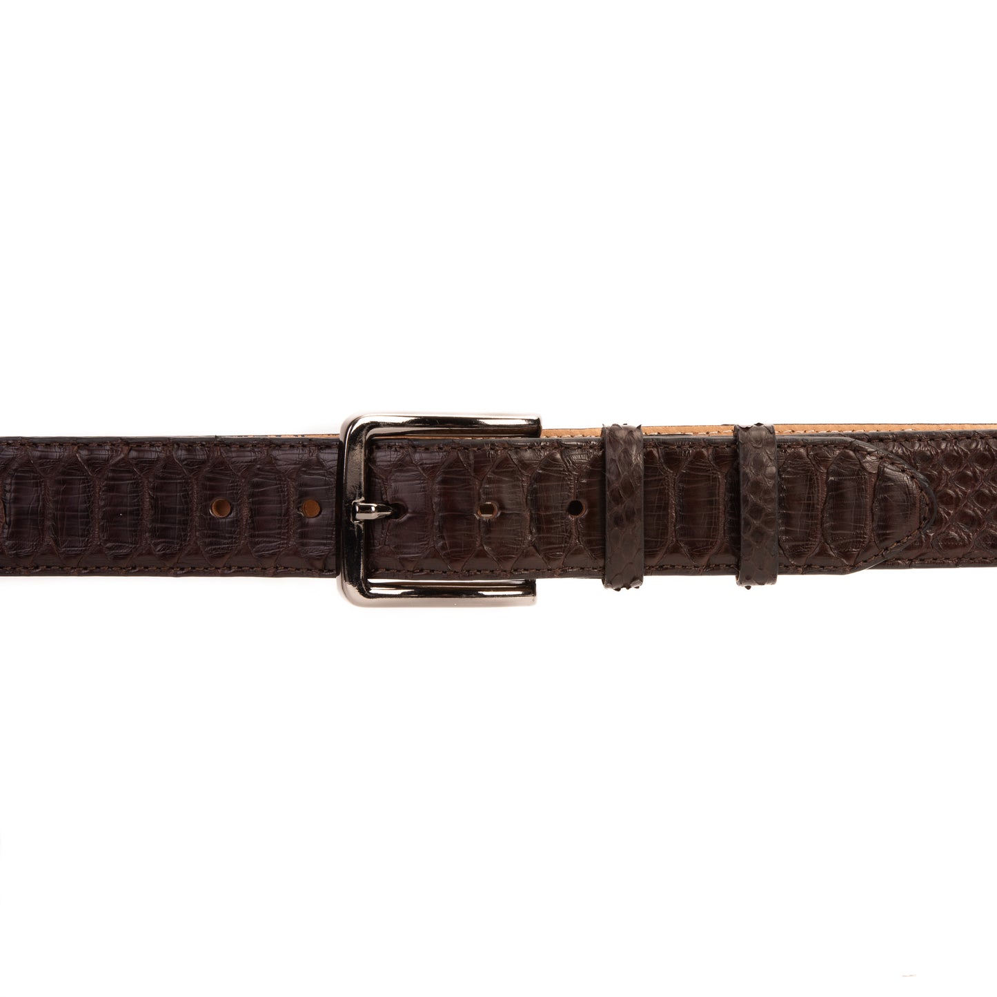 The Boss Brown python Sneak  Leather Leather Belt